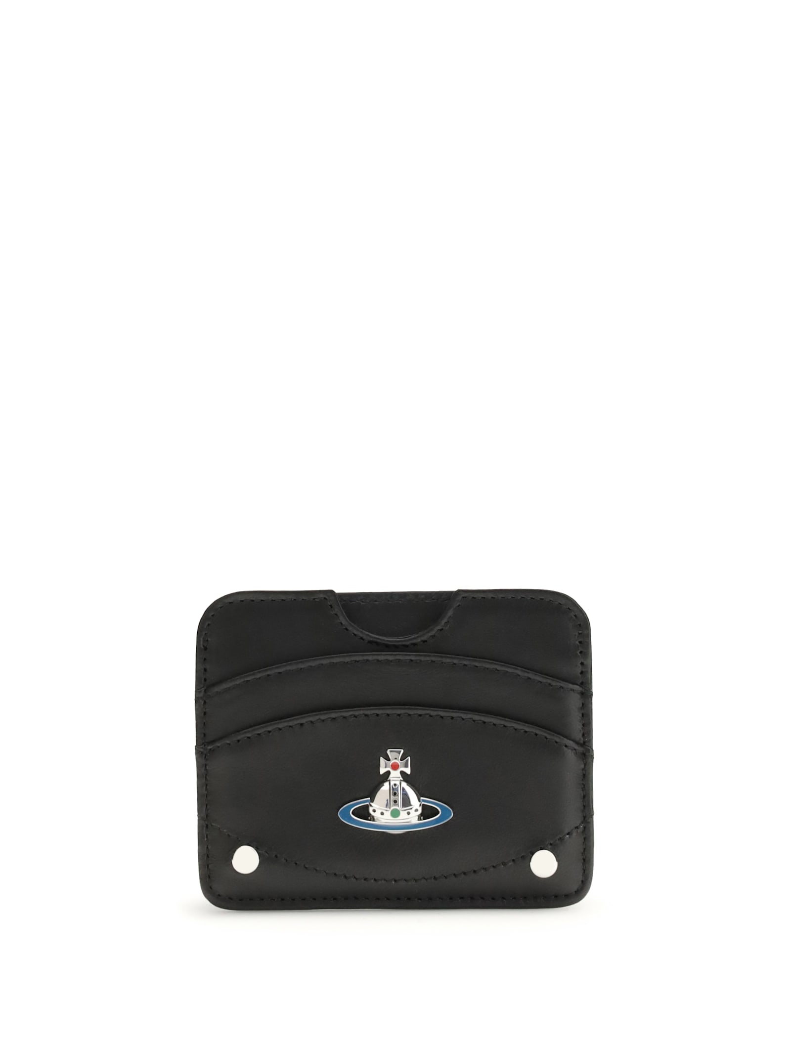 Vivienne Westwood Half Moon Card Holder In Brown