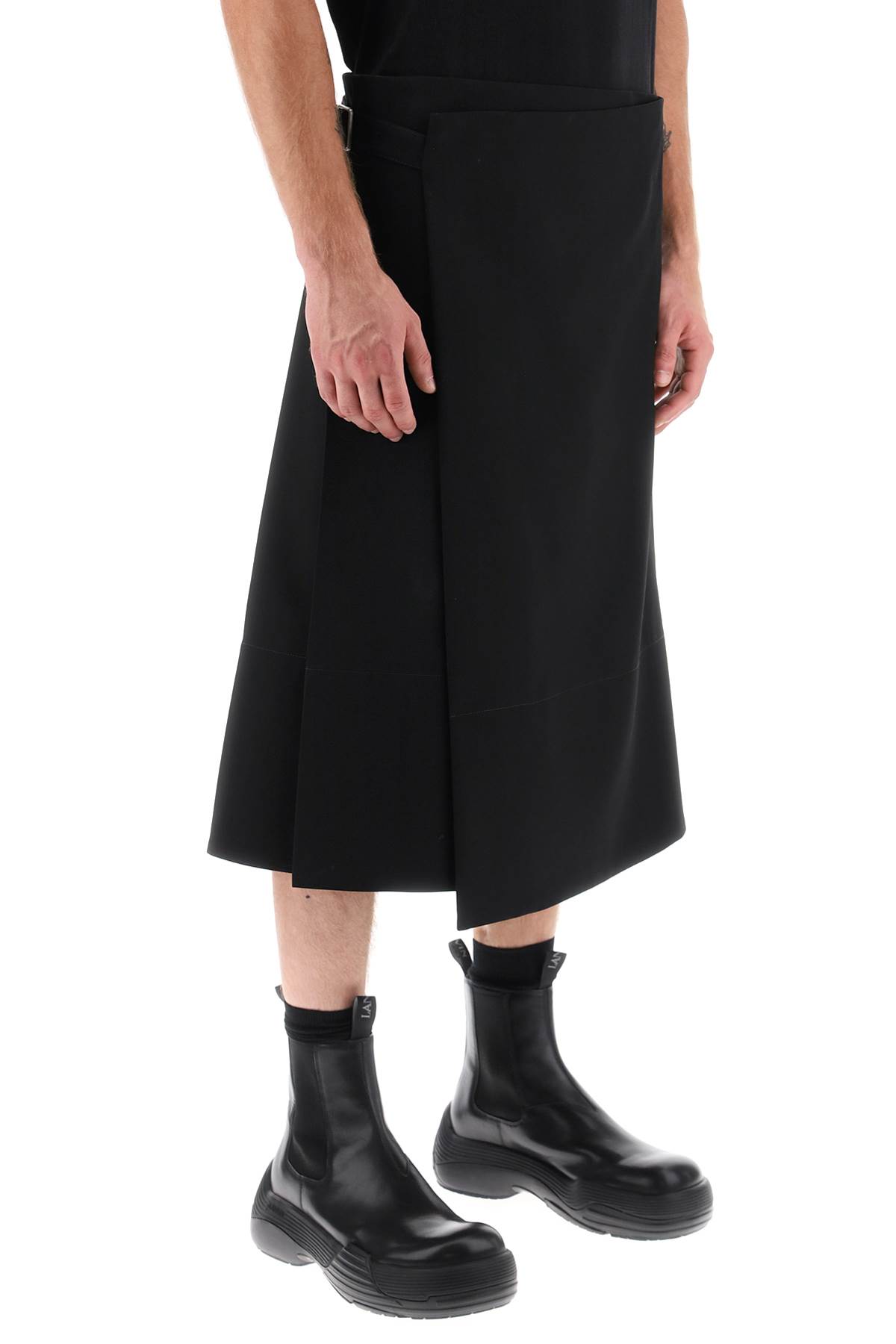 JIL SANDER WOOL WRAP SKIRT