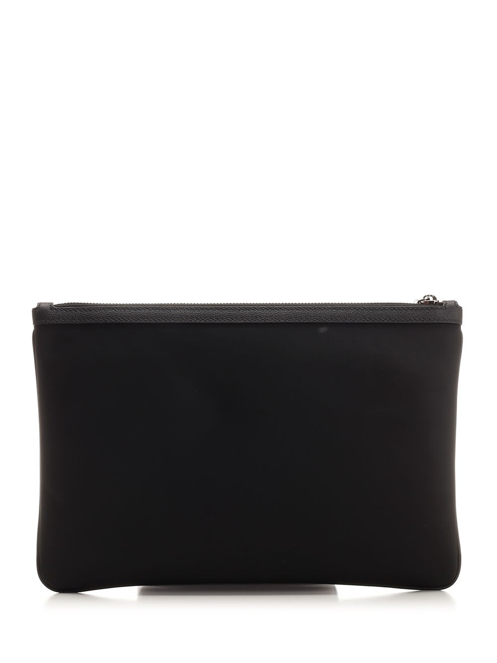 Shop Dolce & Gabbana Logo Plaque Clutch In Black