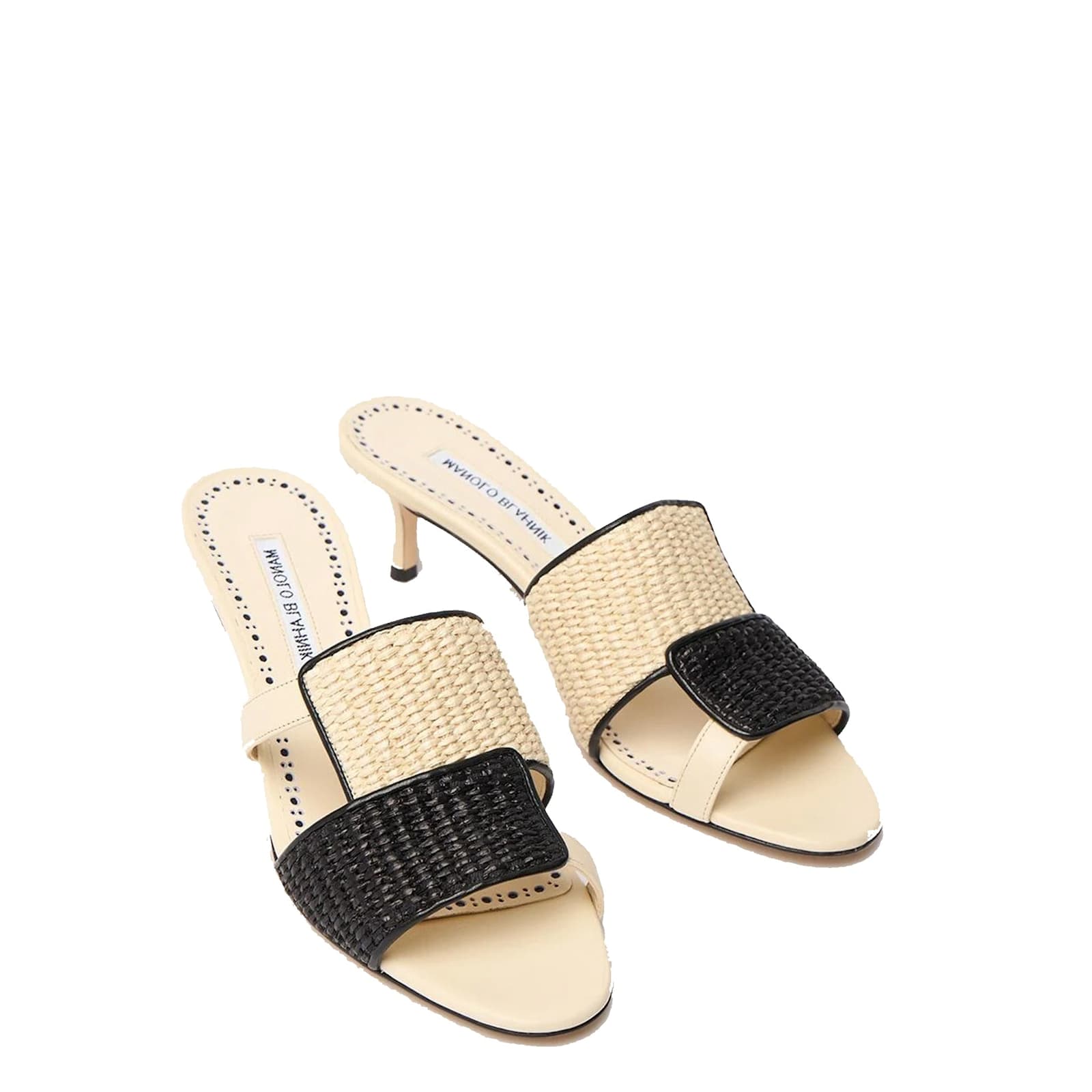 Manolo Blahnik Open-toed High-heeled Sandals In Beige
