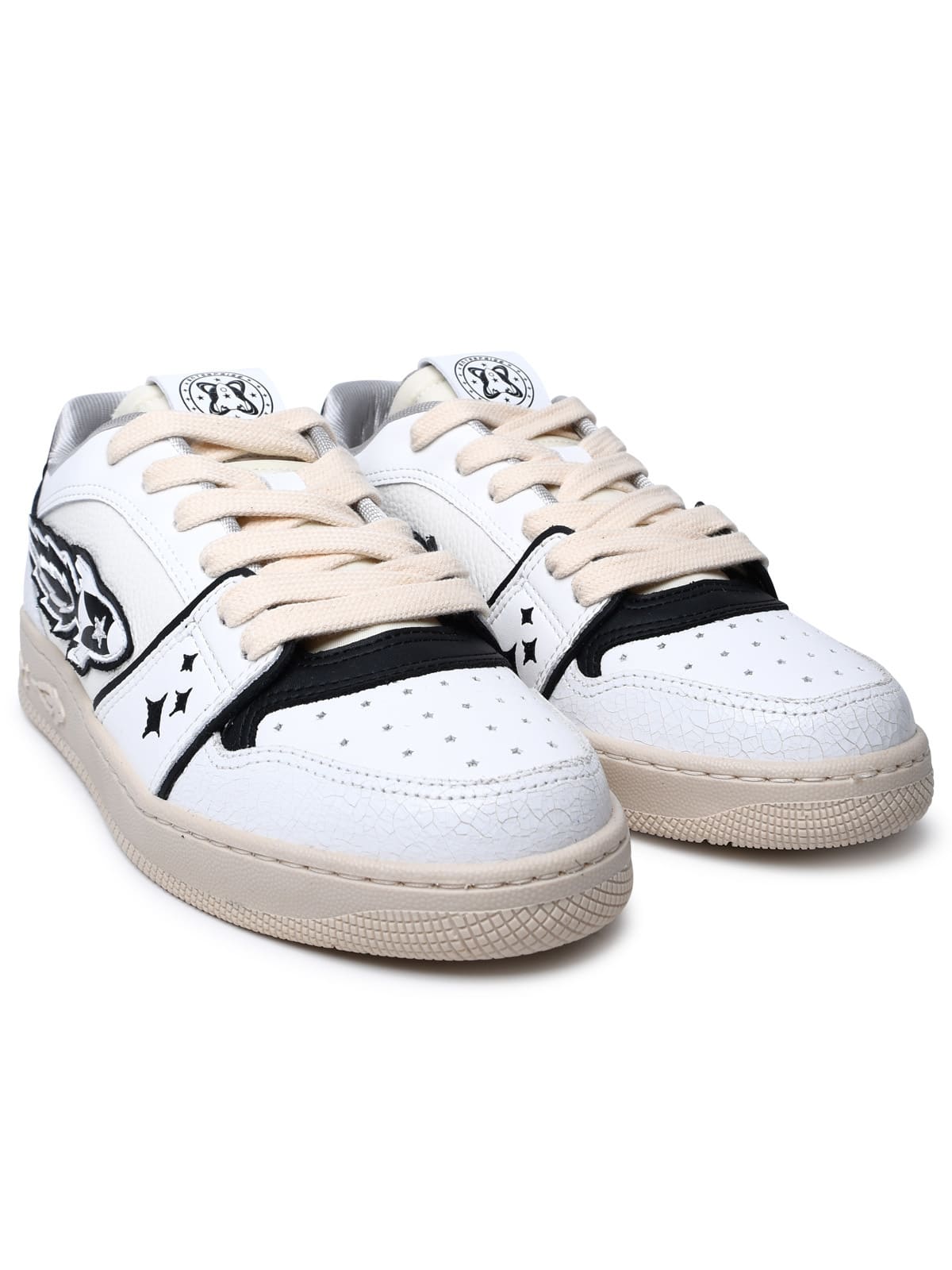 Shop Enterprise Japan White Leather Sneakers