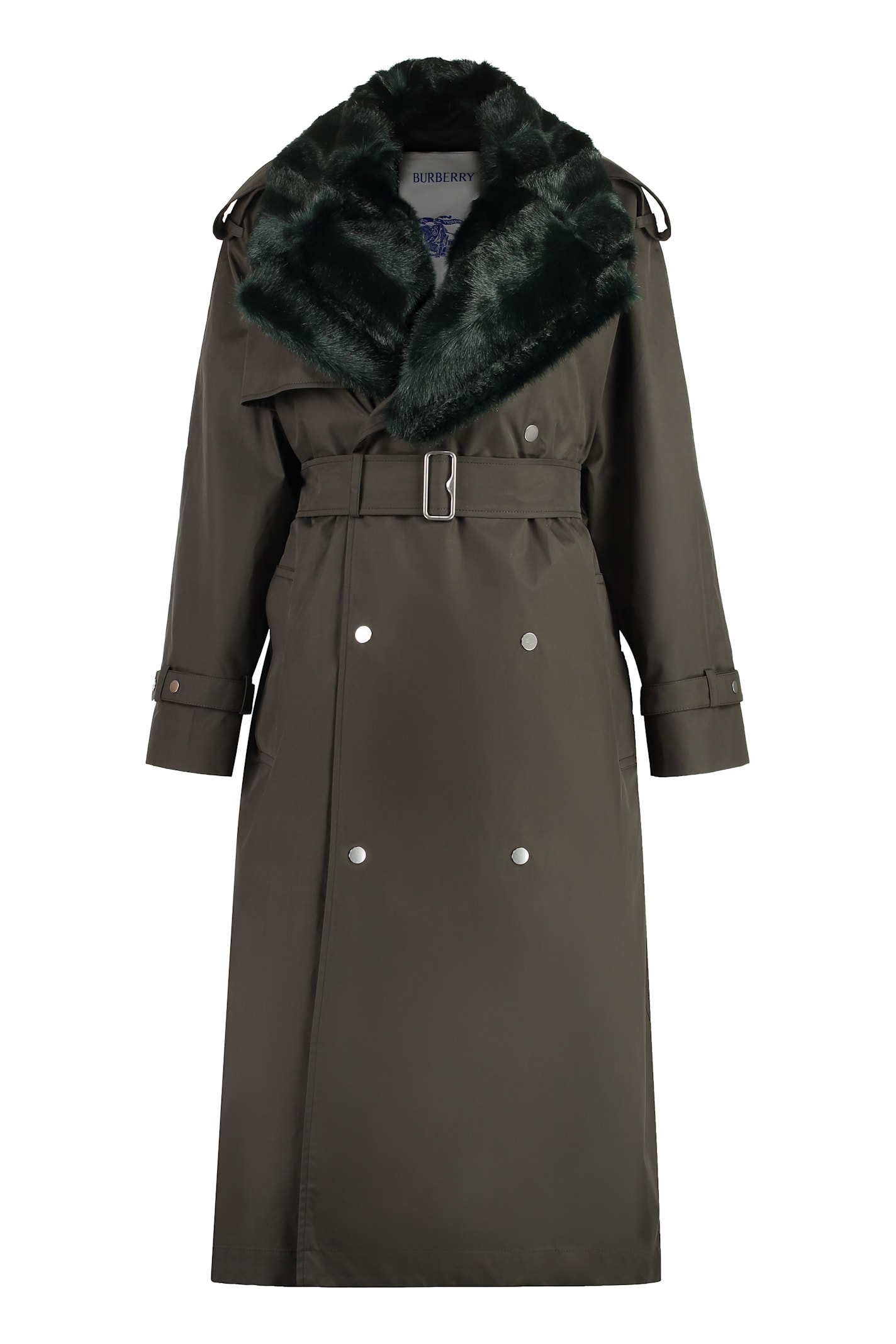 Burberry Long Kensington Trench Coat In Gray