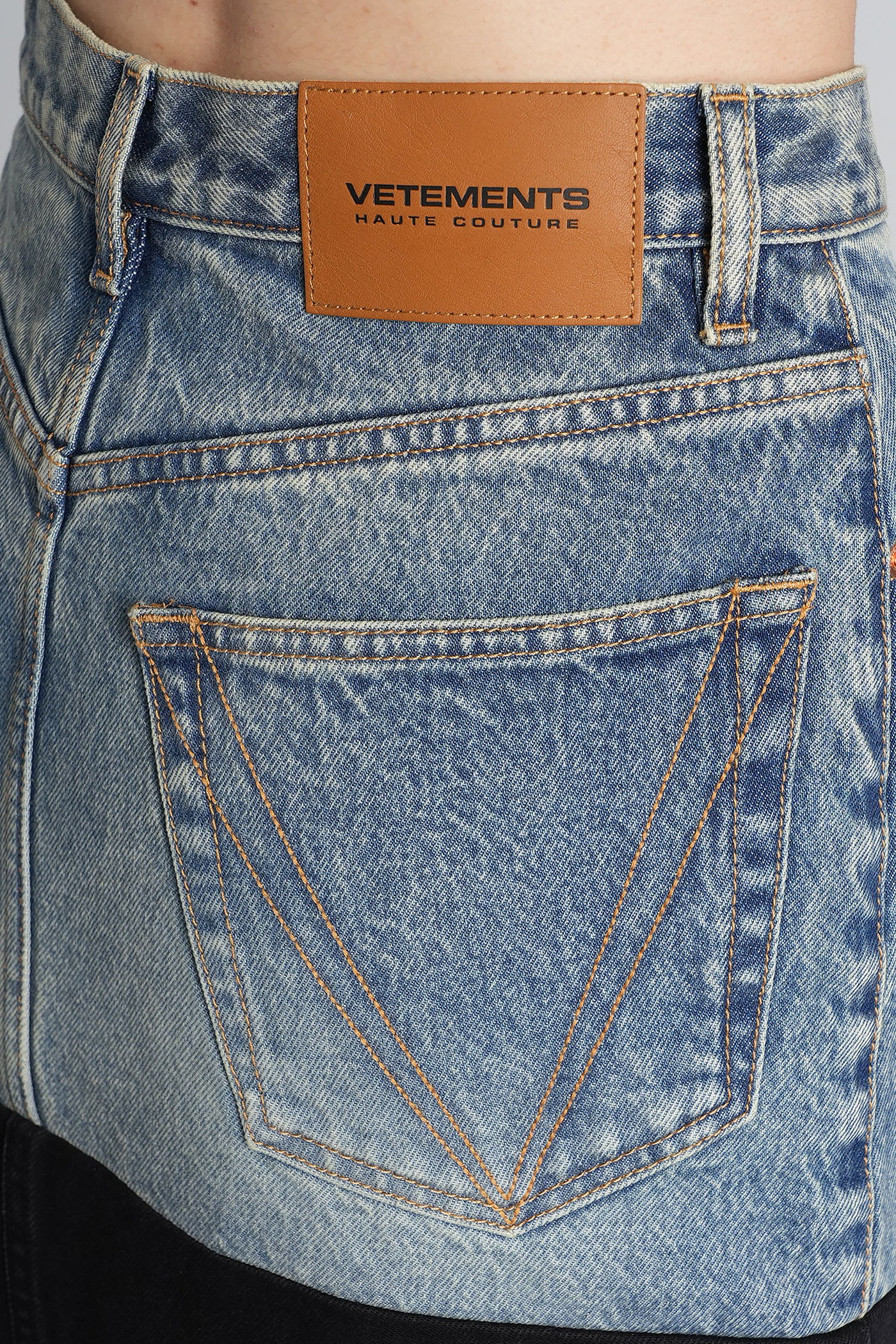 Vetements Skirt In Blue Cotton In Blue