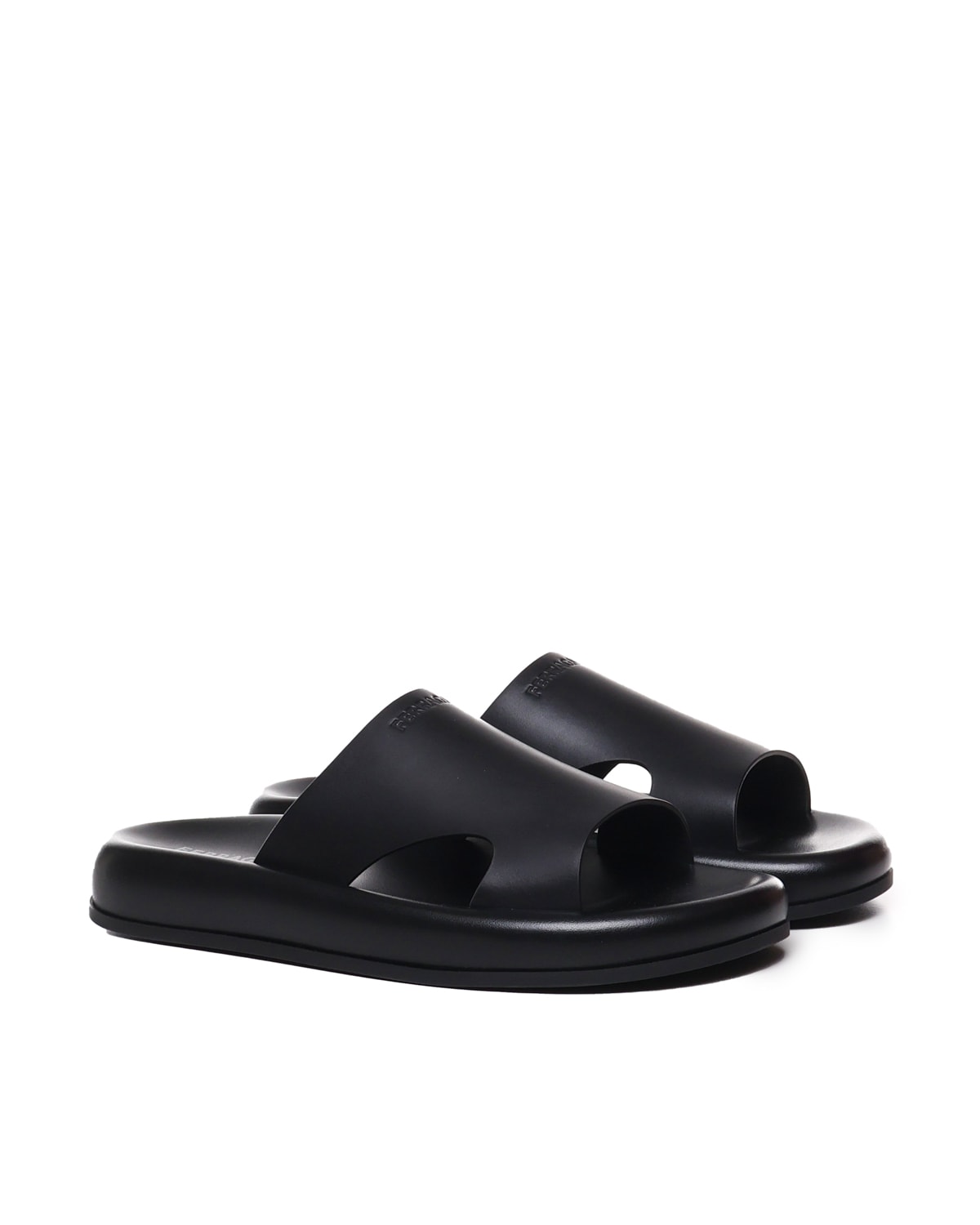 Shop Ferragamo Sandals With Cut-out Detail In Black