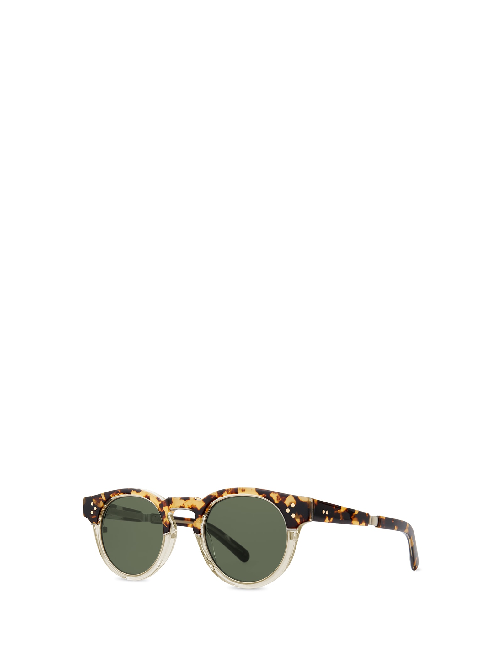 Shop Mr Leight Kennedy S Bohemian Tortoise-12k Matte White Gold Sunglasses