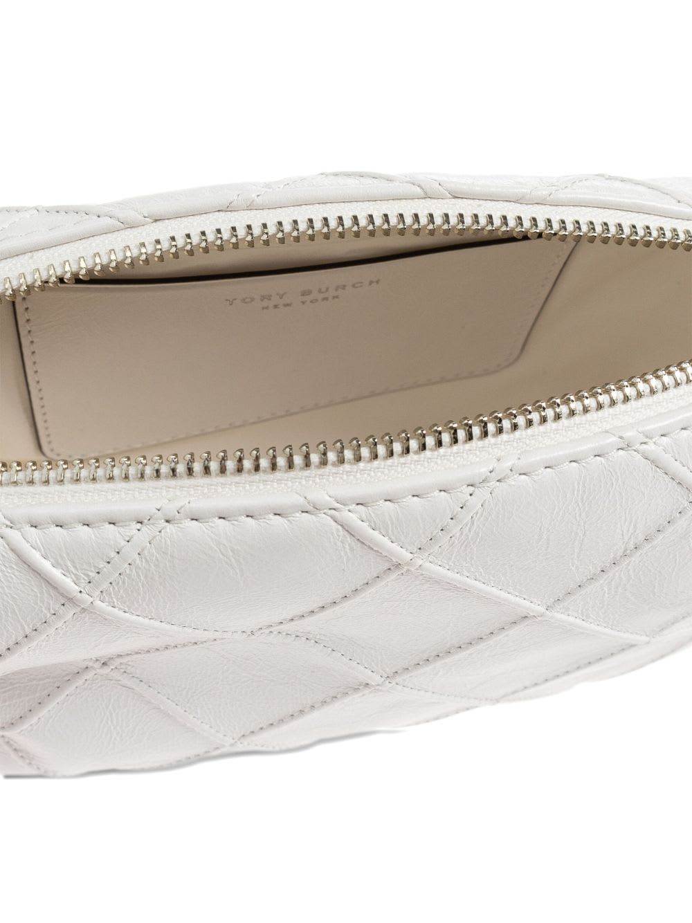 Tory Burch Fleming Leather Crossbody Bag In White