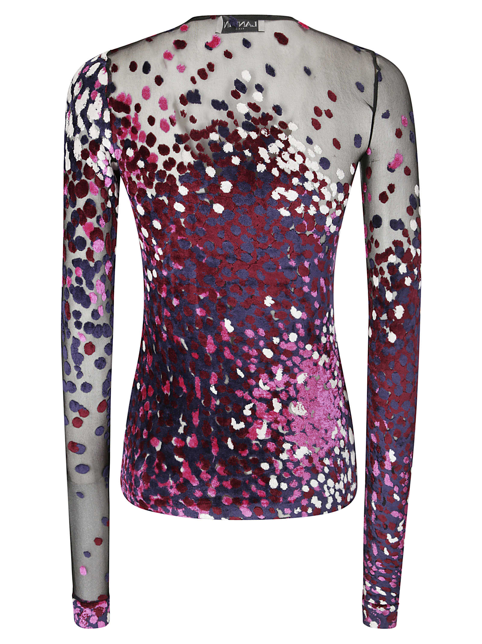 Shop Lanvin Top Manches Longues In Fuchsia/japanese Ink