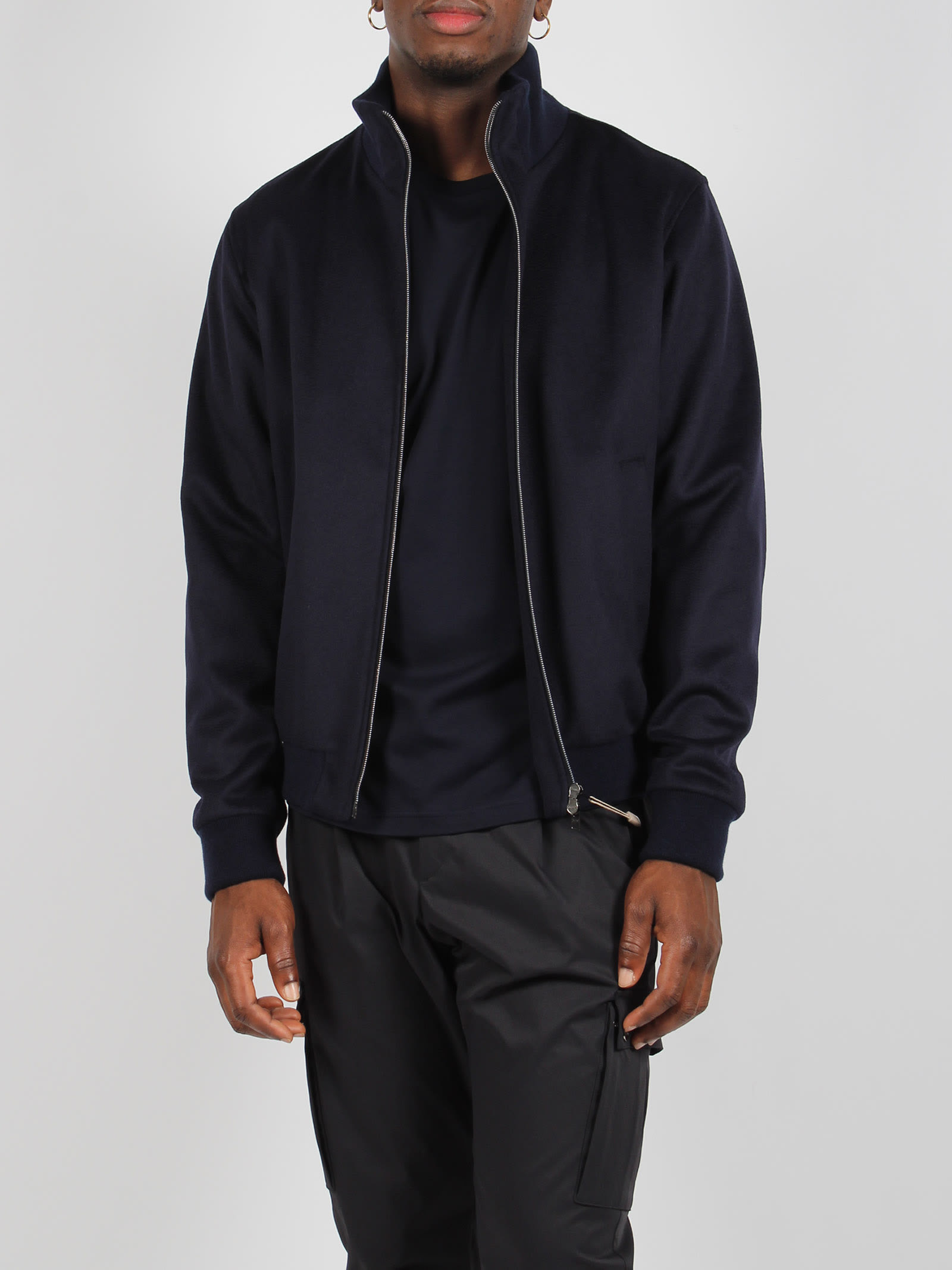 Shop Herno Soft Bunny Resort Bomber Jacket In Blue