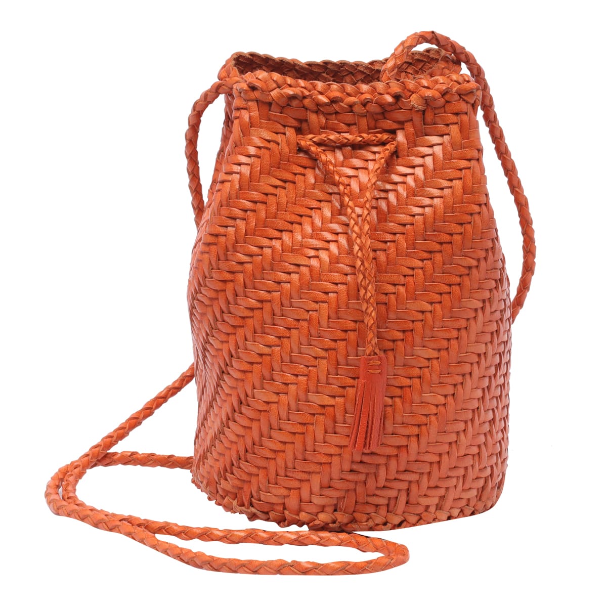 Dragon Diffusion Pompom Double Jump Bucket Bag In Orange | ModeSens