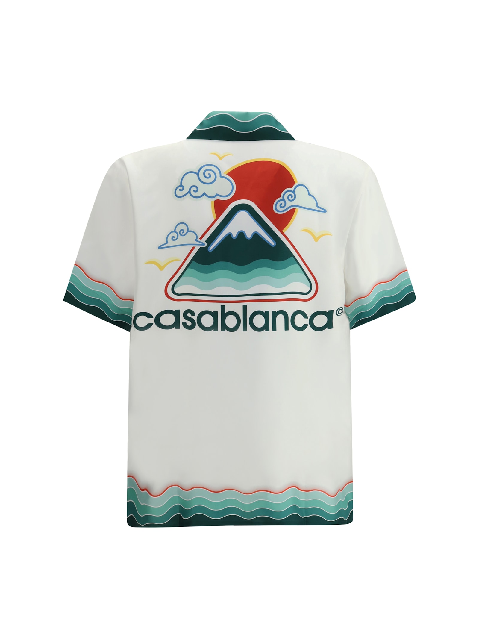 Casablanca Casa Way World Series Silk Shirt In White