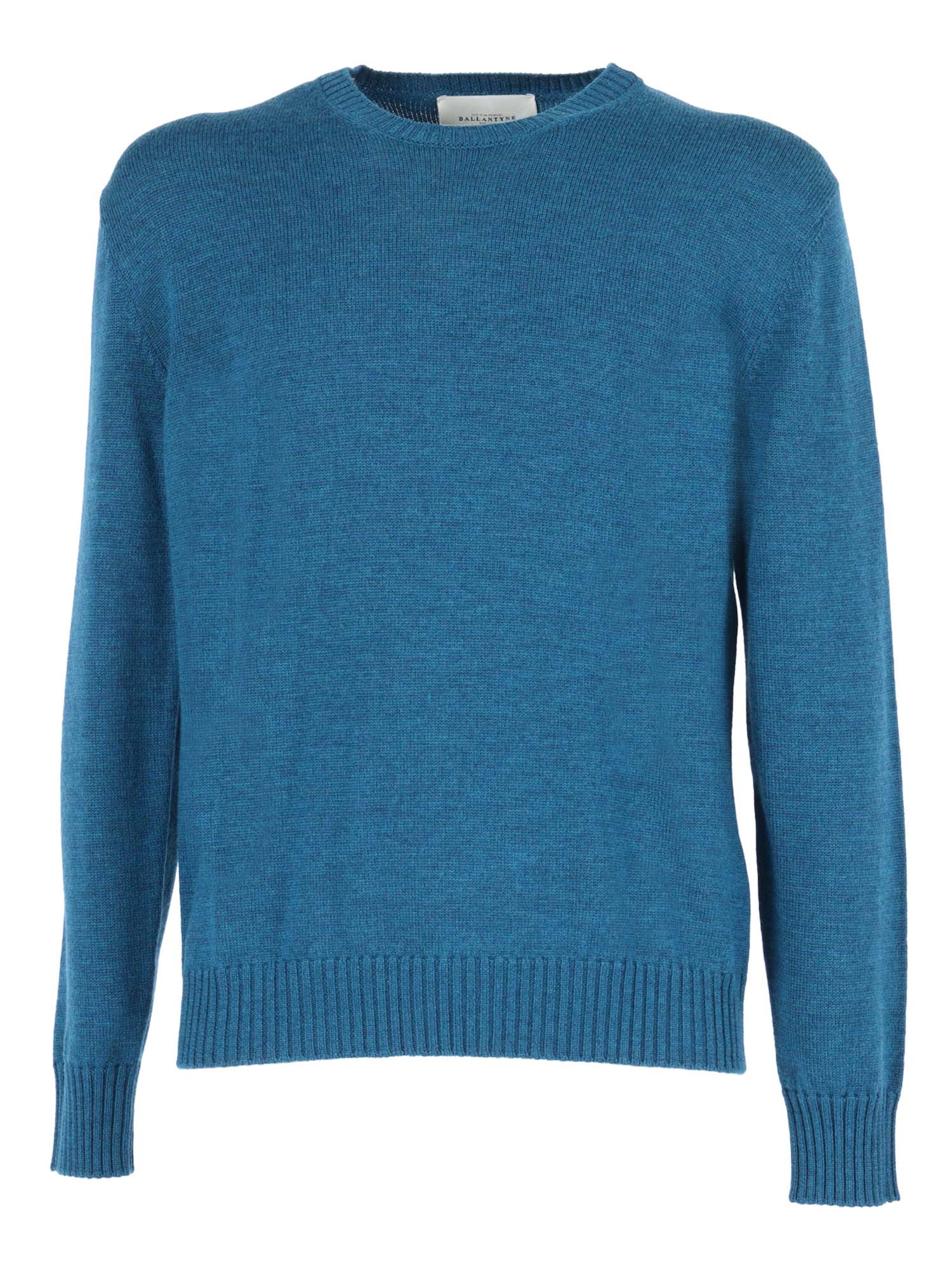 Ballantyne Ribbed Crew-neck Sweater In Blue