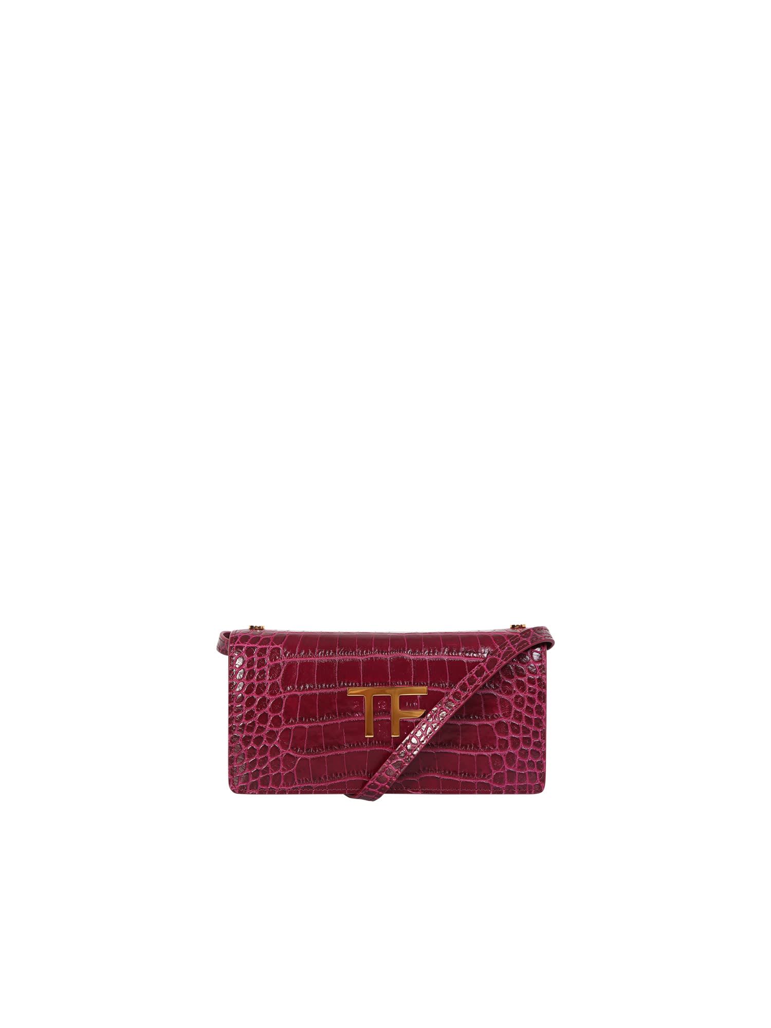 Tom Ford Mini Bag In Leather With Python Print. Versatile And Exclusive, This Bag Boasts A Unique And Casual Identity