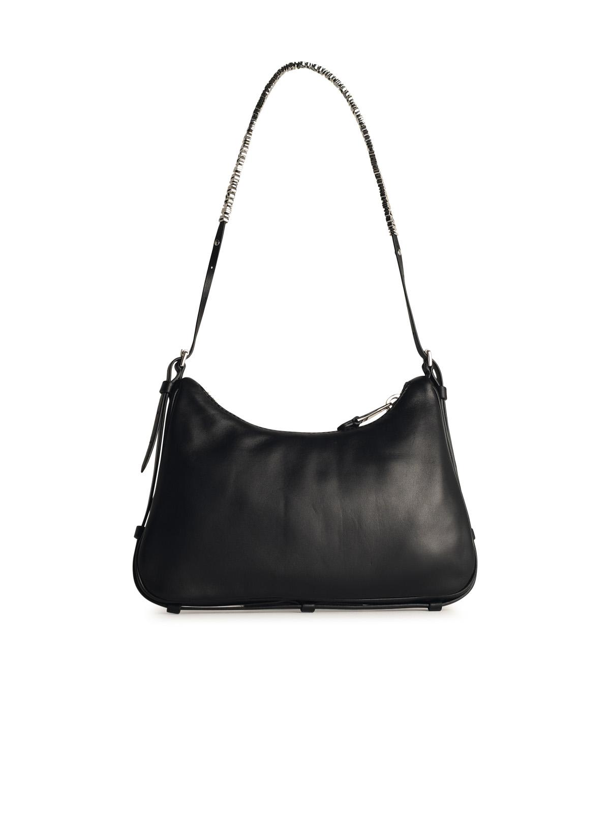 Shop Moschino Hobo Black Leather Bag