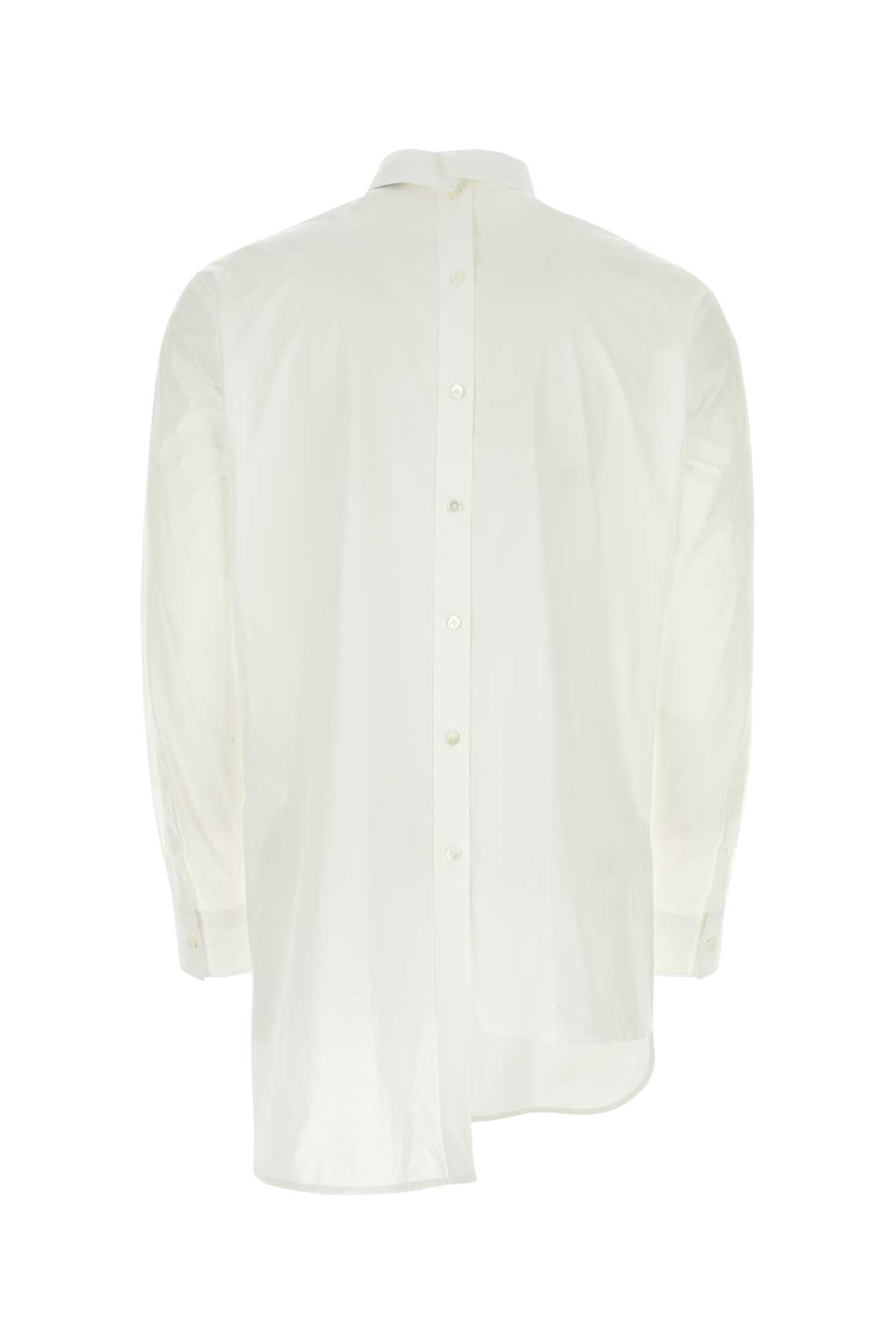 Shop Lanvin White Poplin Shirt In Opticwhite