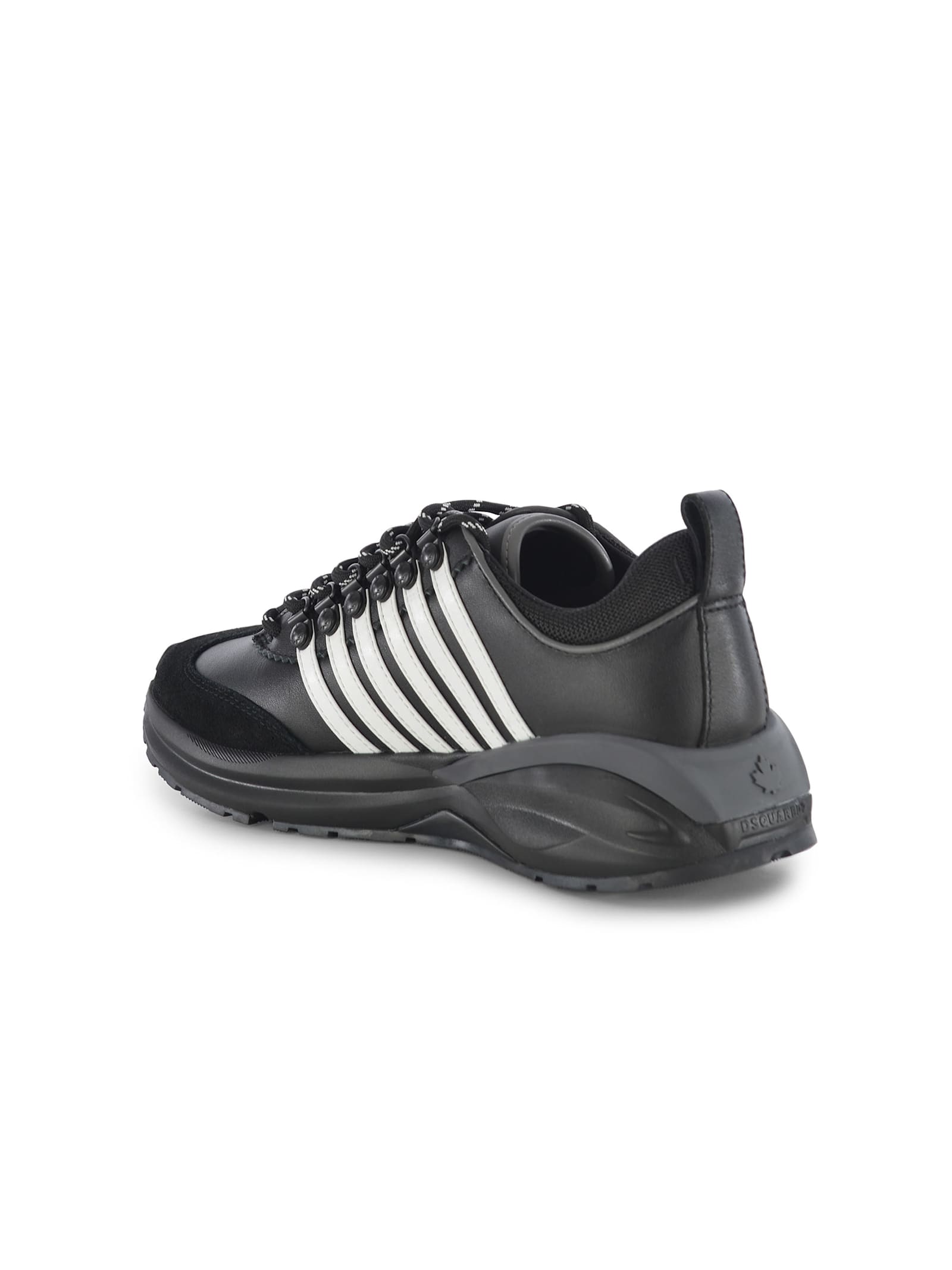 Shop Dsquared2 Sneakers  Made Of Leather In Black