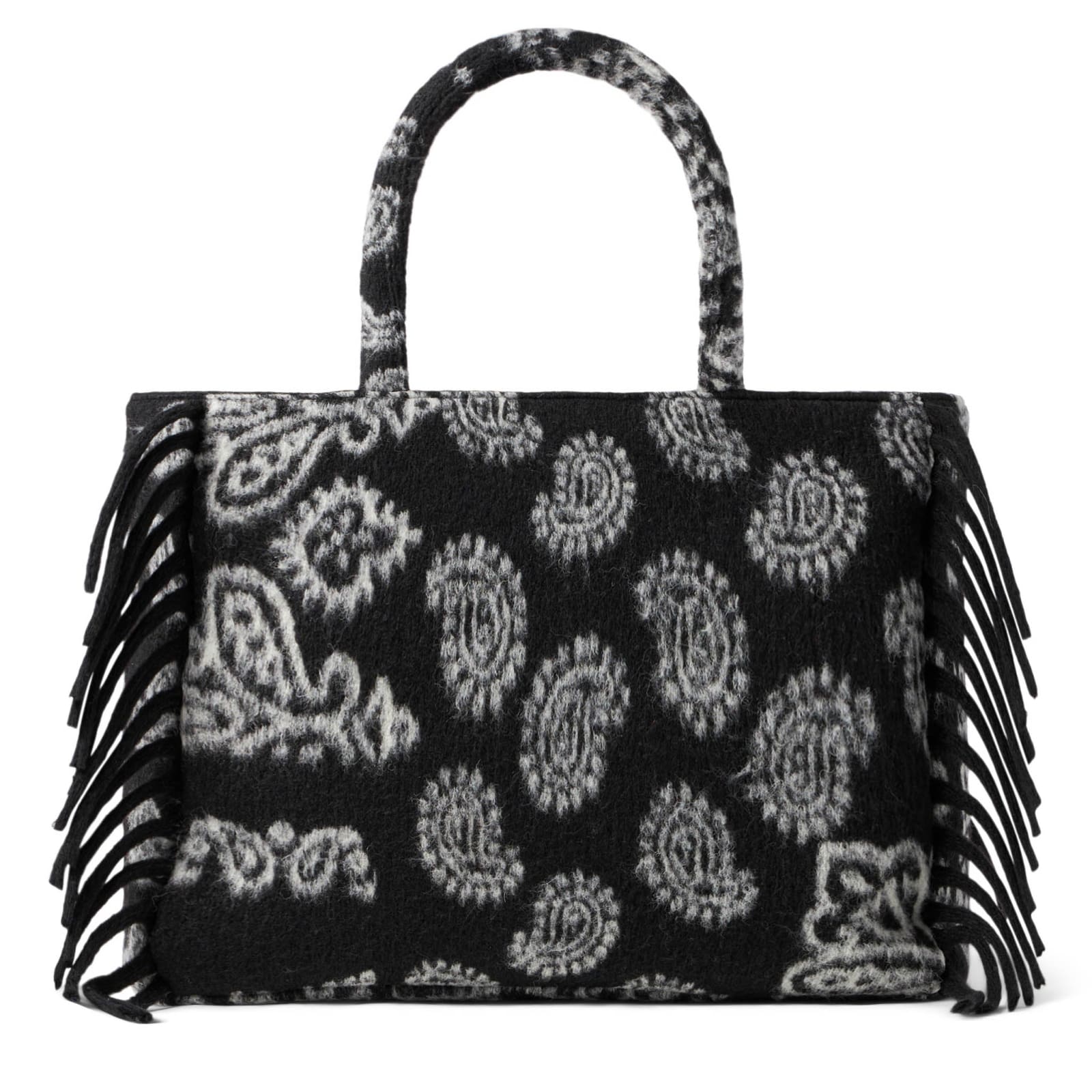 Shop Mc2 Saint Barth Vanity Blanket Shoulder Bag With Black Bandanna Print