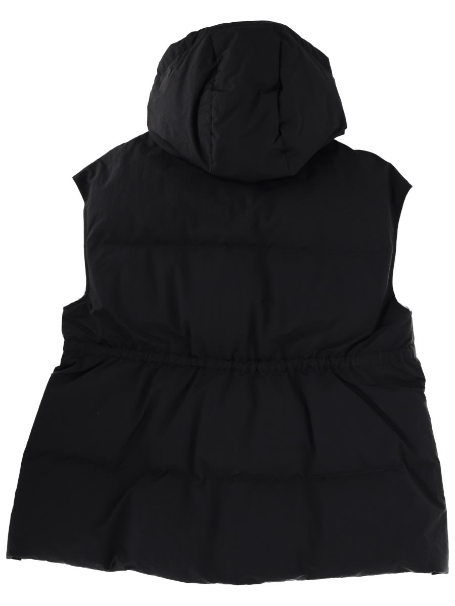 Herno Laminar Black Polyester Blend Sleeveless Down Jacket In Black
