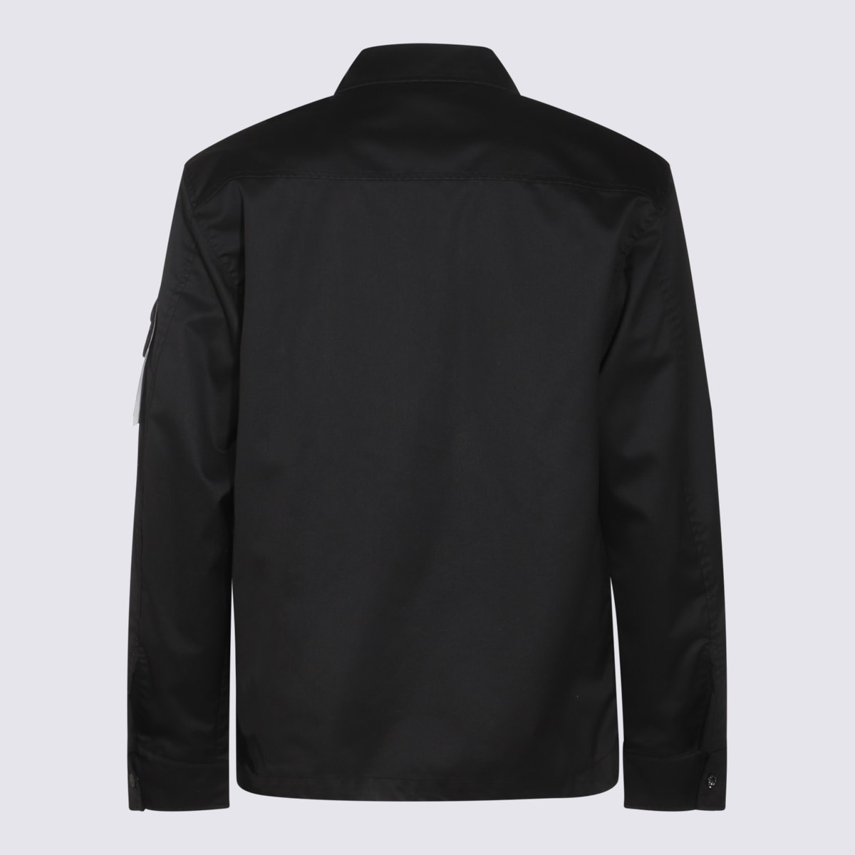 Shop Stone Island Black Wool Shirt