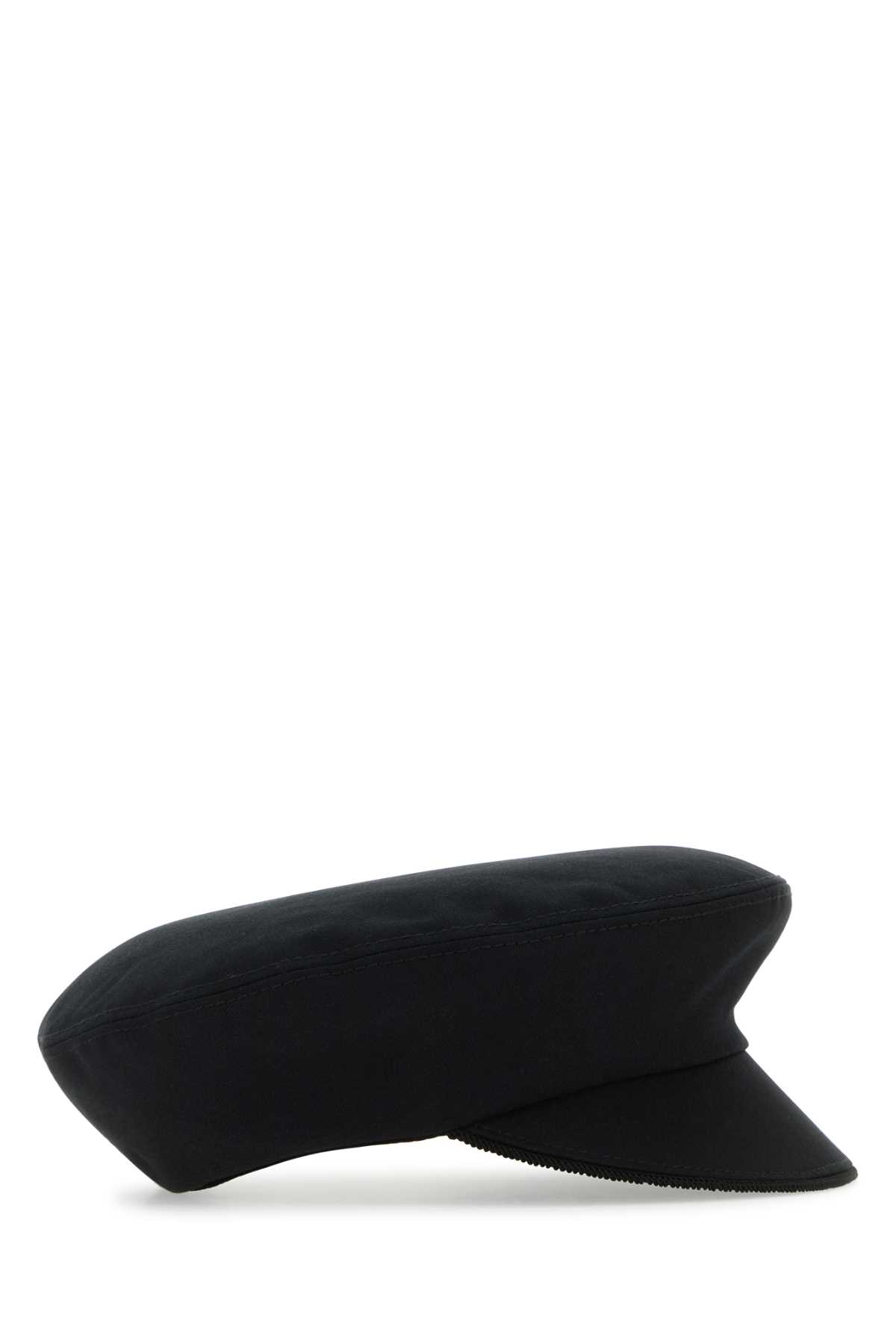 Shop Helen Kaminski Black Cotton Dali Hat