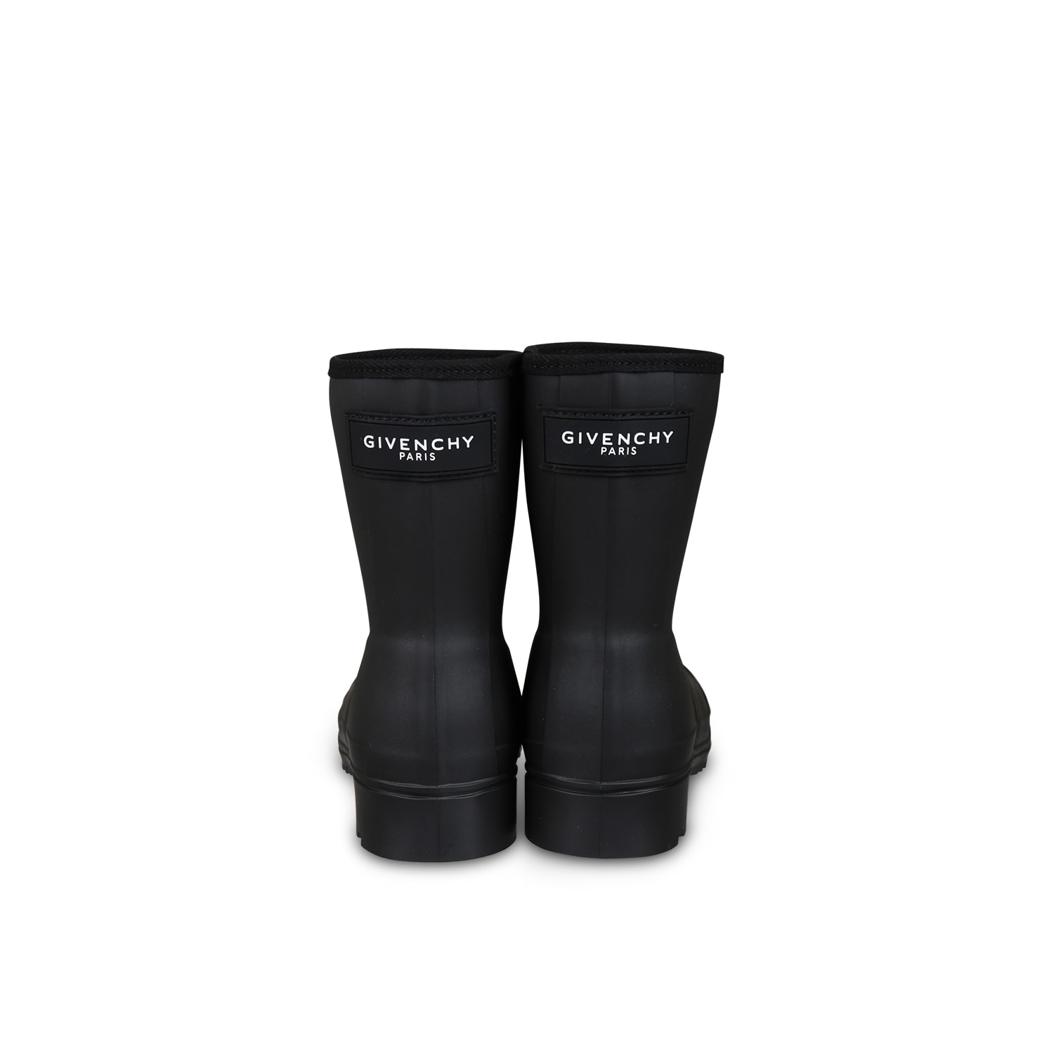 Shop Givenchy Black Rain Boots For Girl With 4g Motif