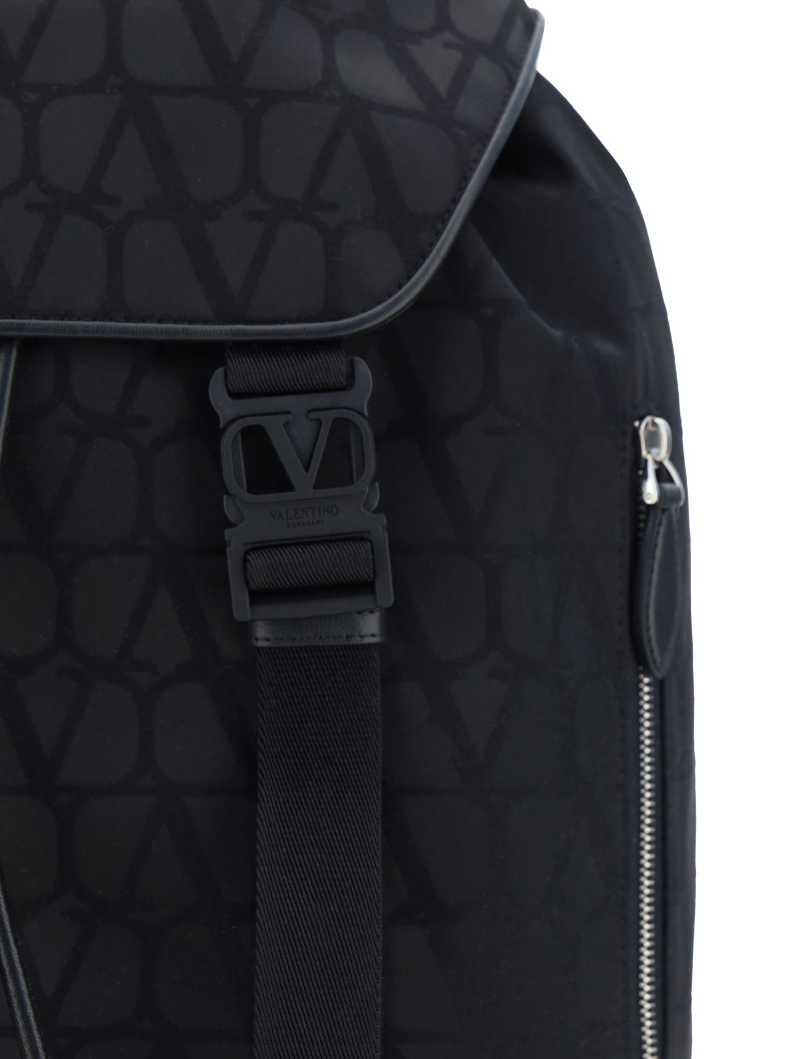 Shop Valentino Vlogo Backpack In Black