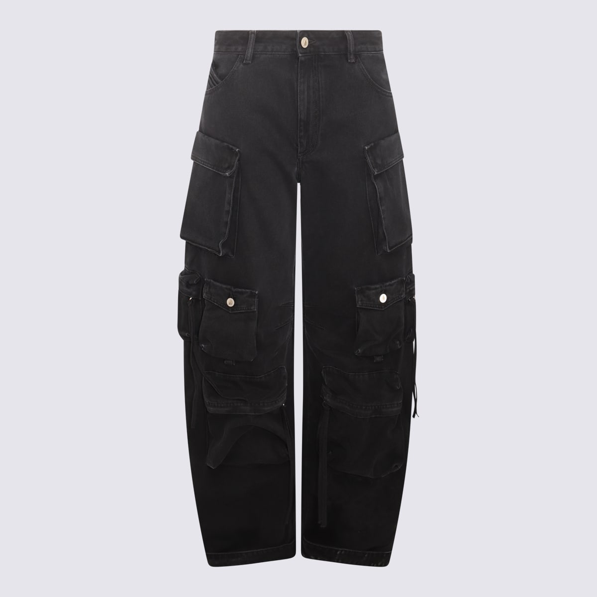Shop Attico Black Cotton Jeans