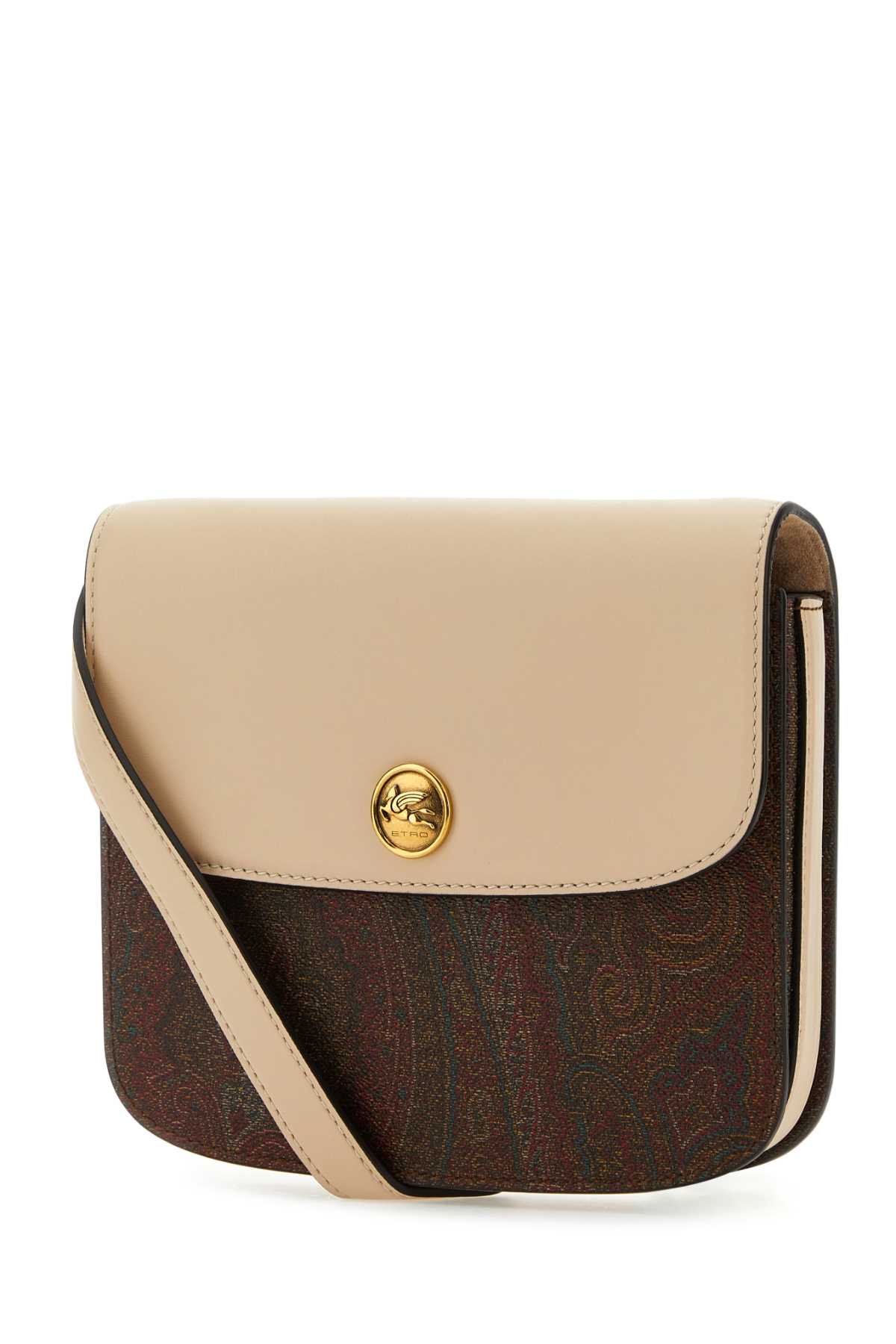 Shop Etro Multicolor Canvas And Leather Large Essential Crossbody Bag In 0800