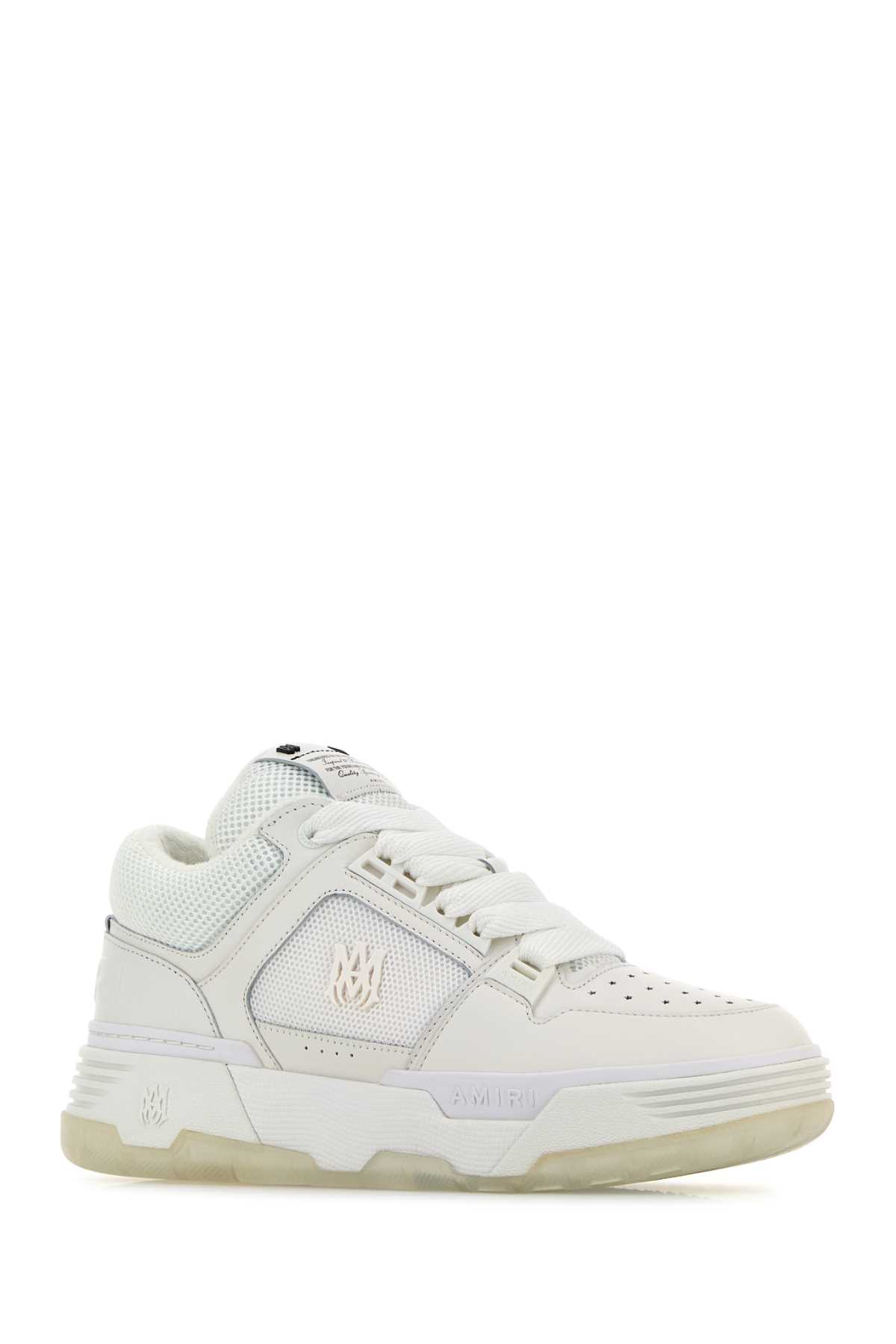 Amiri Ma-1 Leather-trim Mesh Sneakers In White