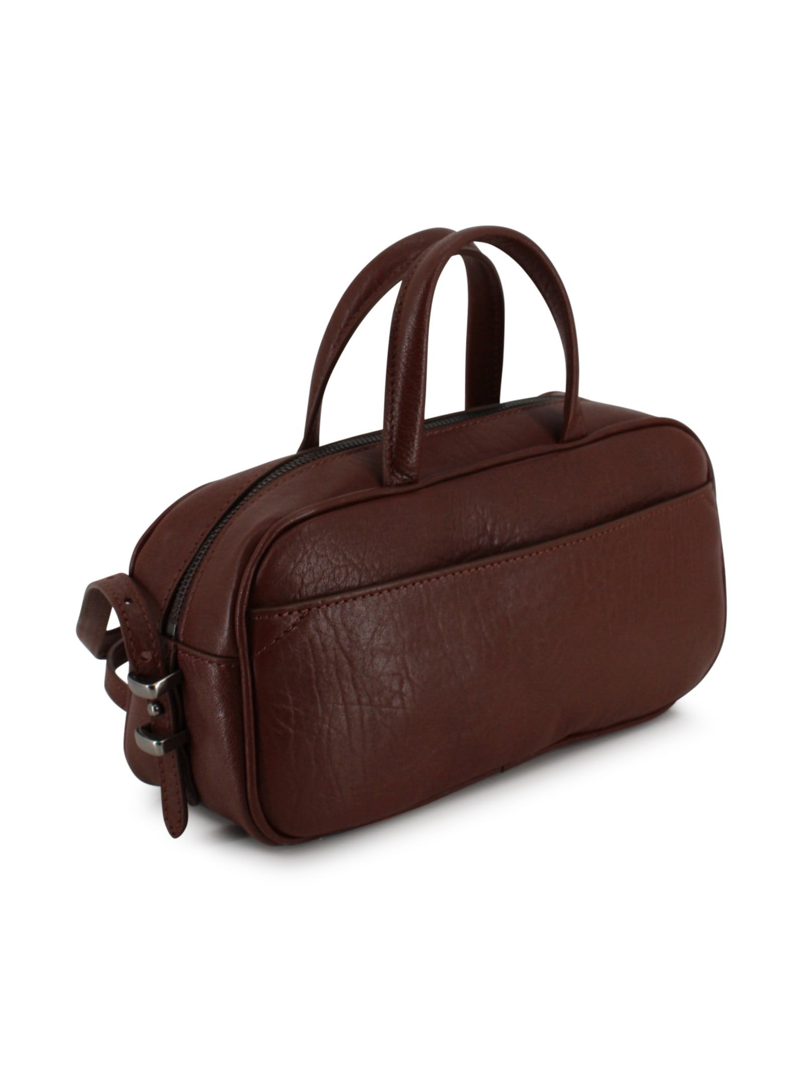 Weekend Max Mara Nappa Leather Top Box In Brown