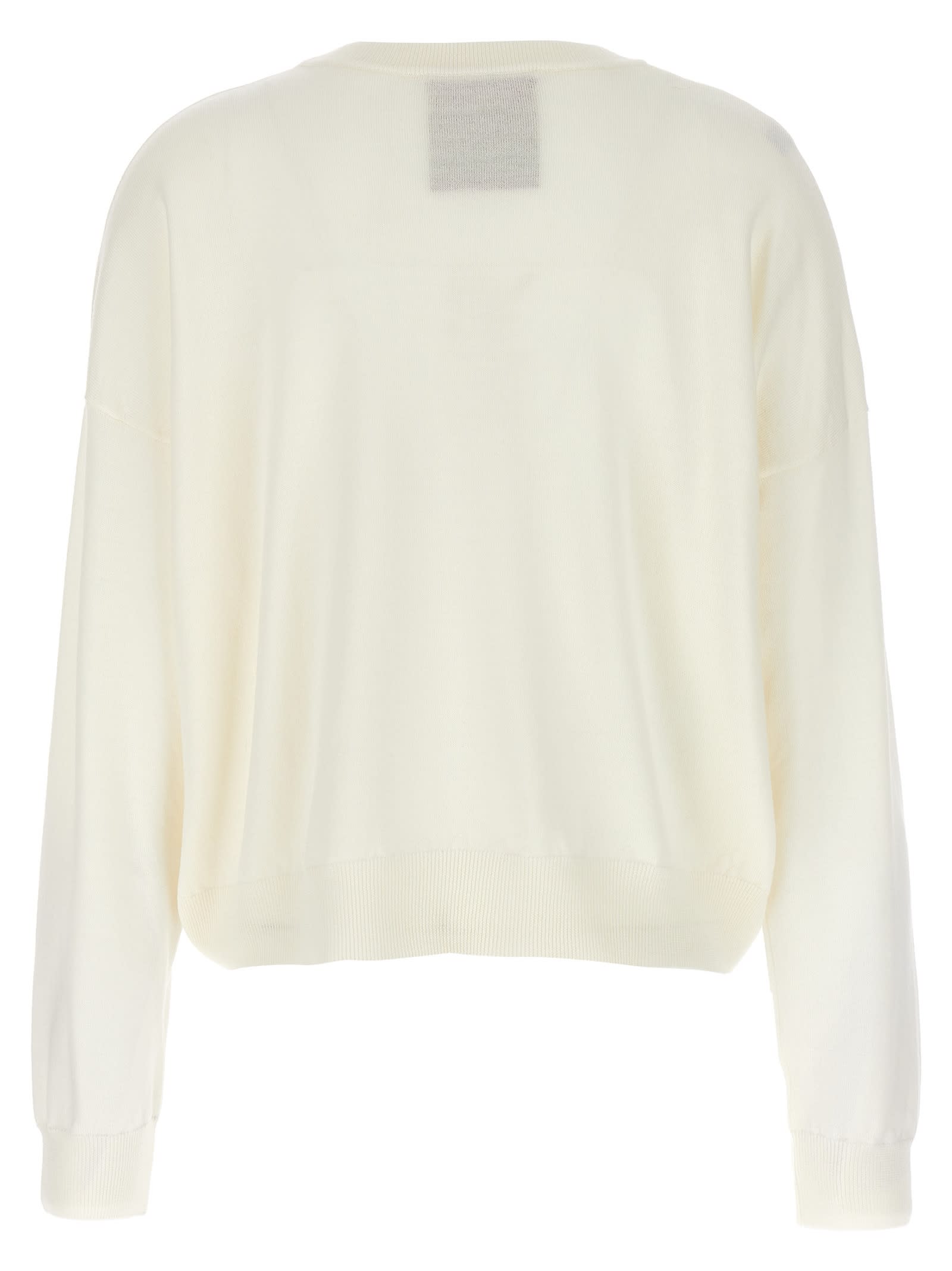 Shop Moschino Bubble Bobble Sweater In White