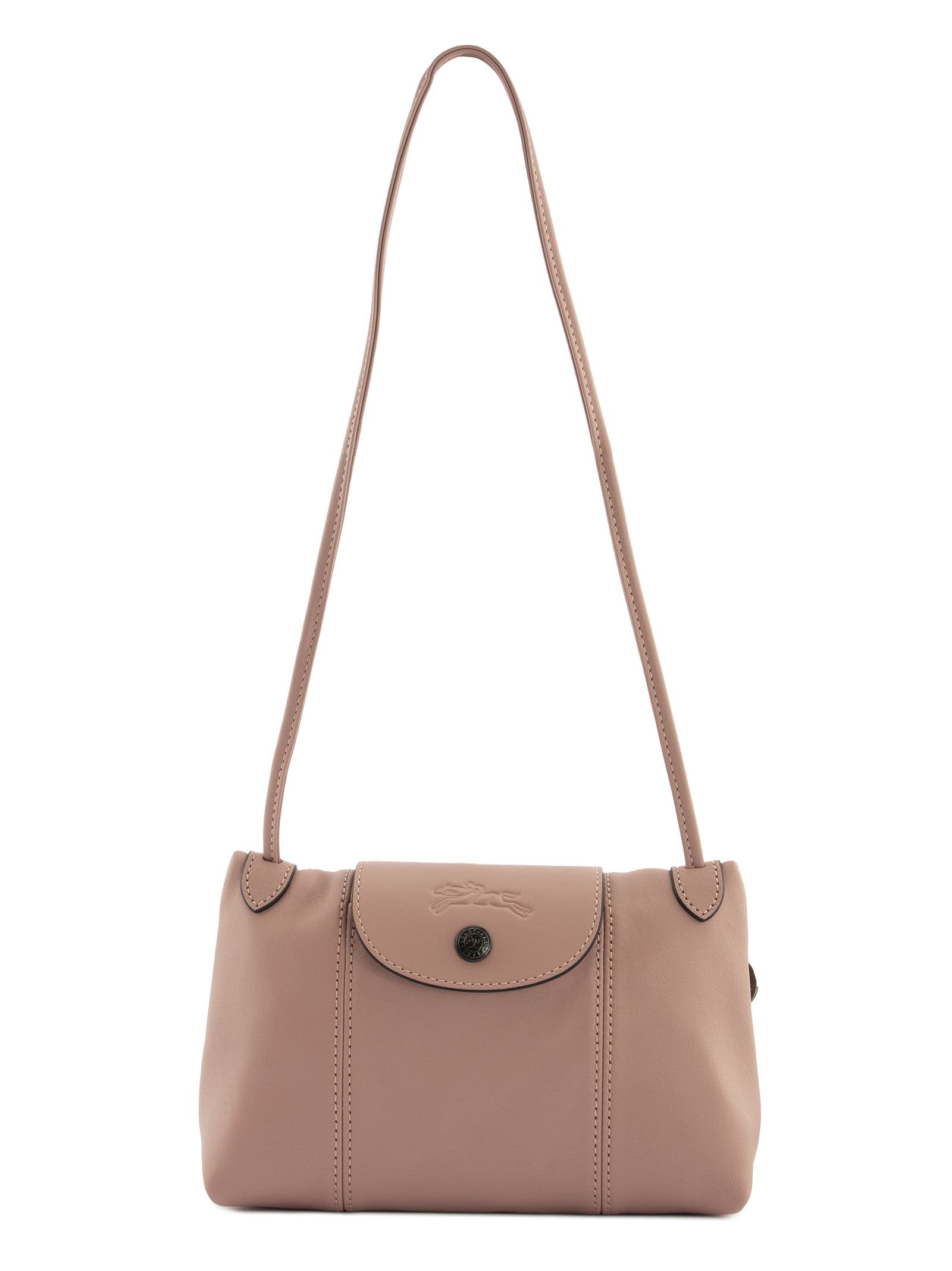 longchamp le pliage leather crossbody