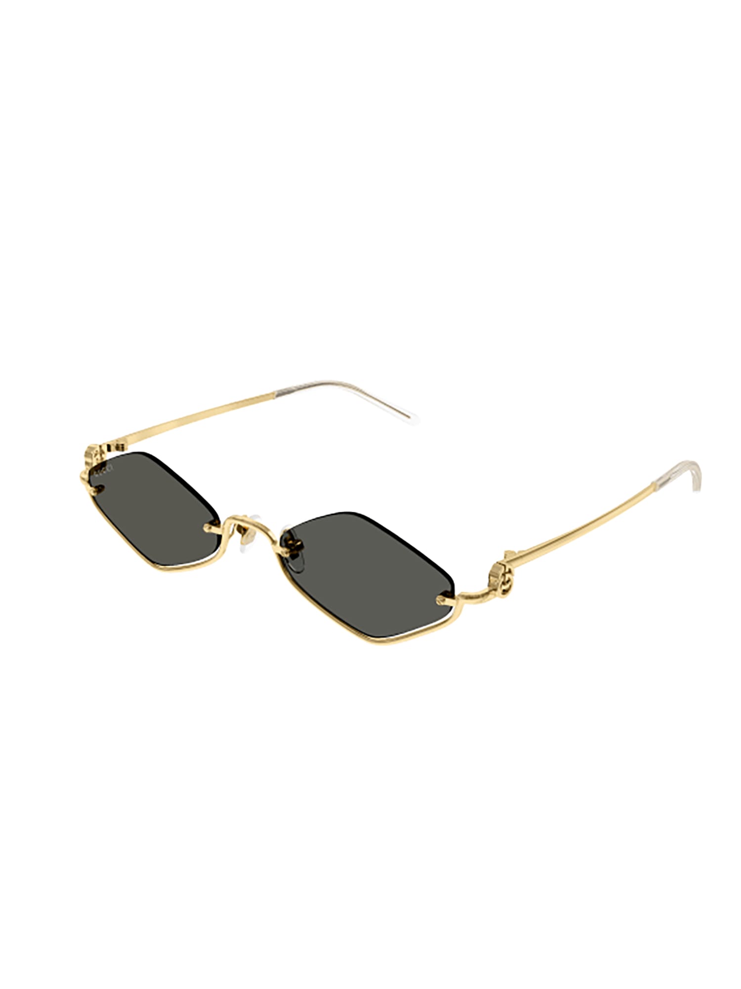 Shop Gucci Gg1604s Sunglasses In Gold Gold Grey