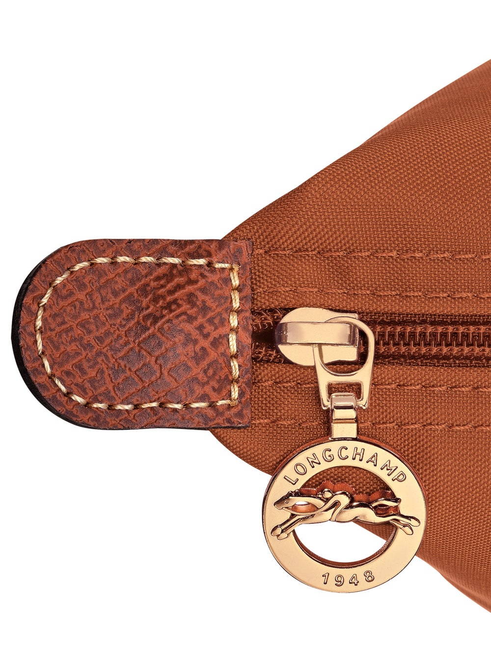 Longchamp Le Pliage S Brown Handbag With Engraved Logo In Recycled Canvas Woman In Brown