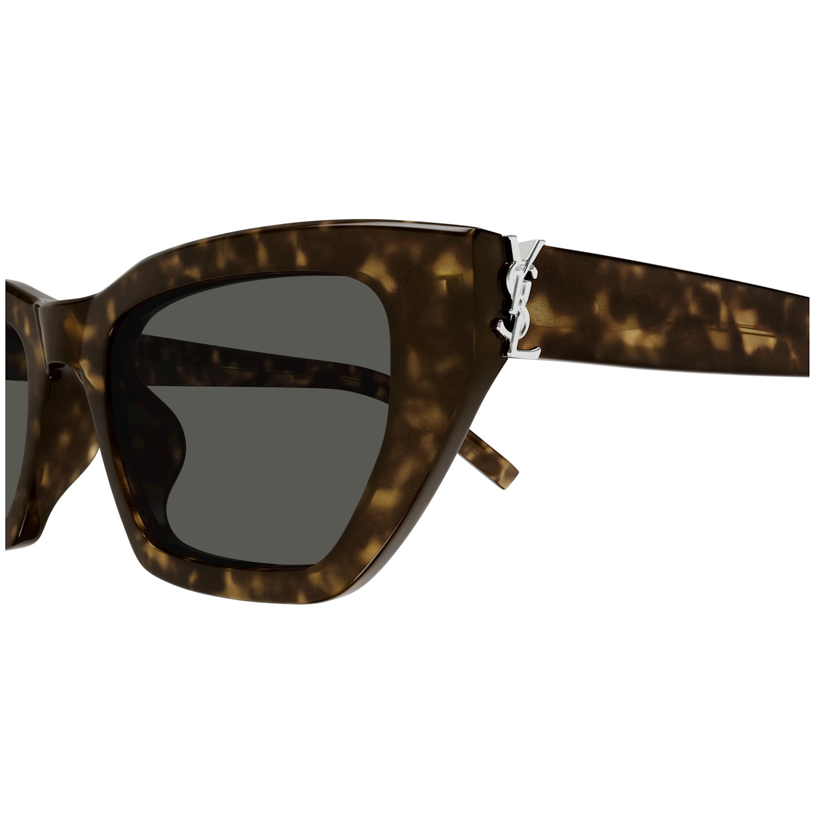 Shop Saint Laurent Sunglasses In Marrone/grigio