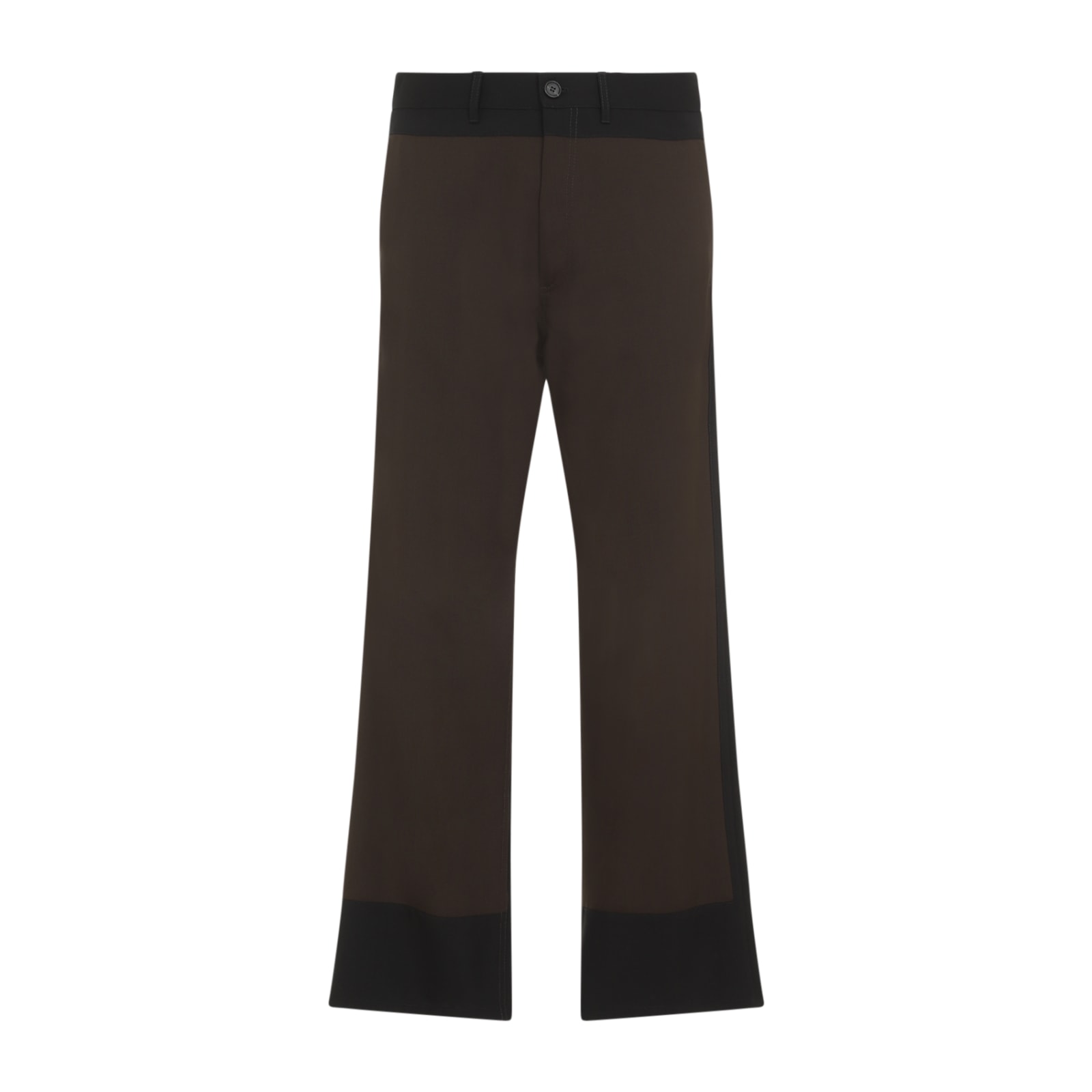 Marni Straight-leg Wool Pants In Black