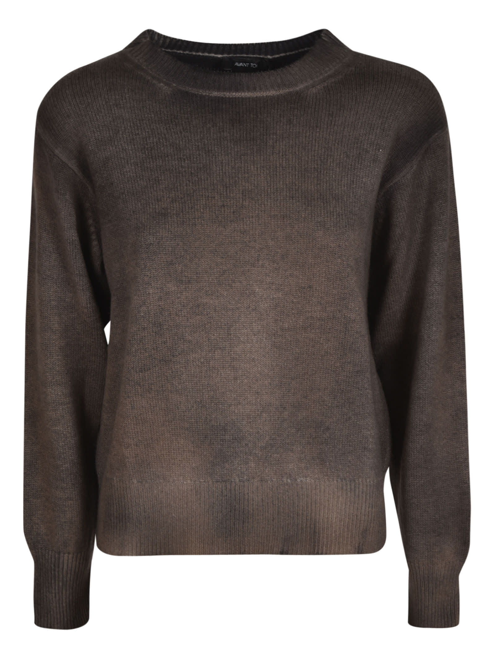 Avant Toi Round Neck Cropped Sweater