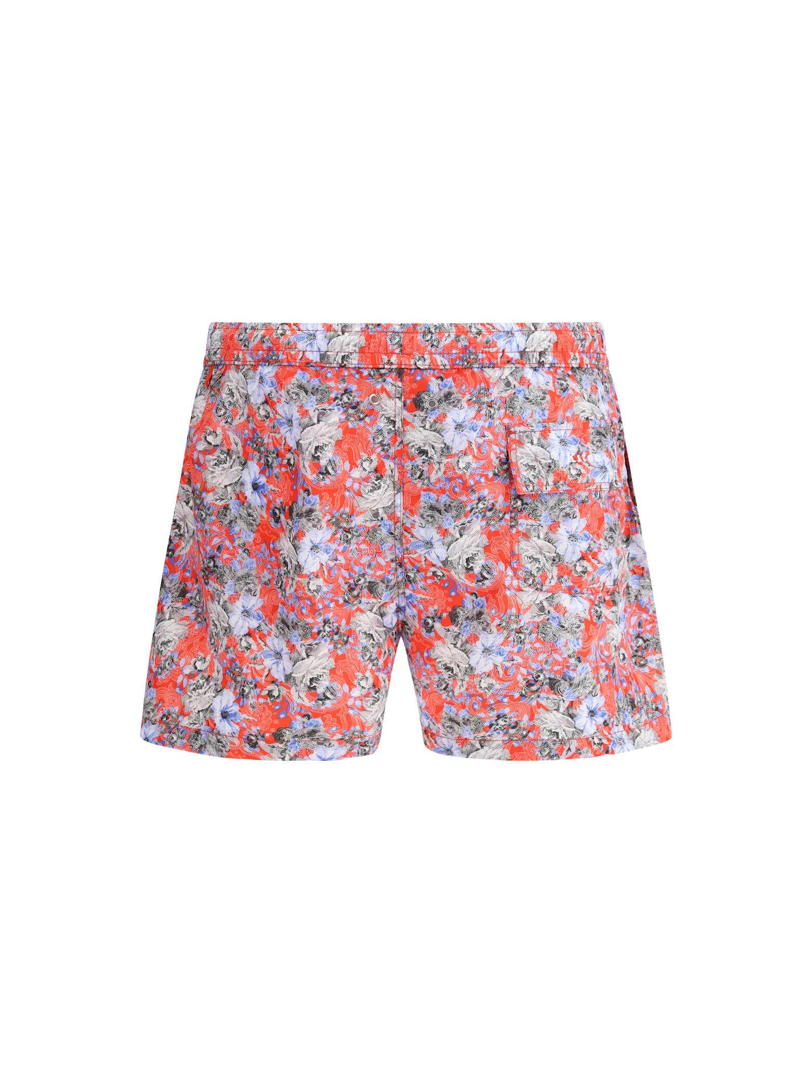 Shop Kiton Paisley Print Swimshorts In Mare