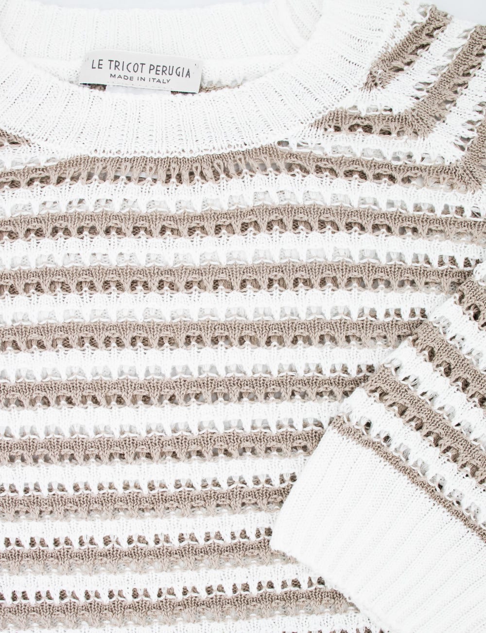 Shop Le Tricot Perugia Sweater In White_beige