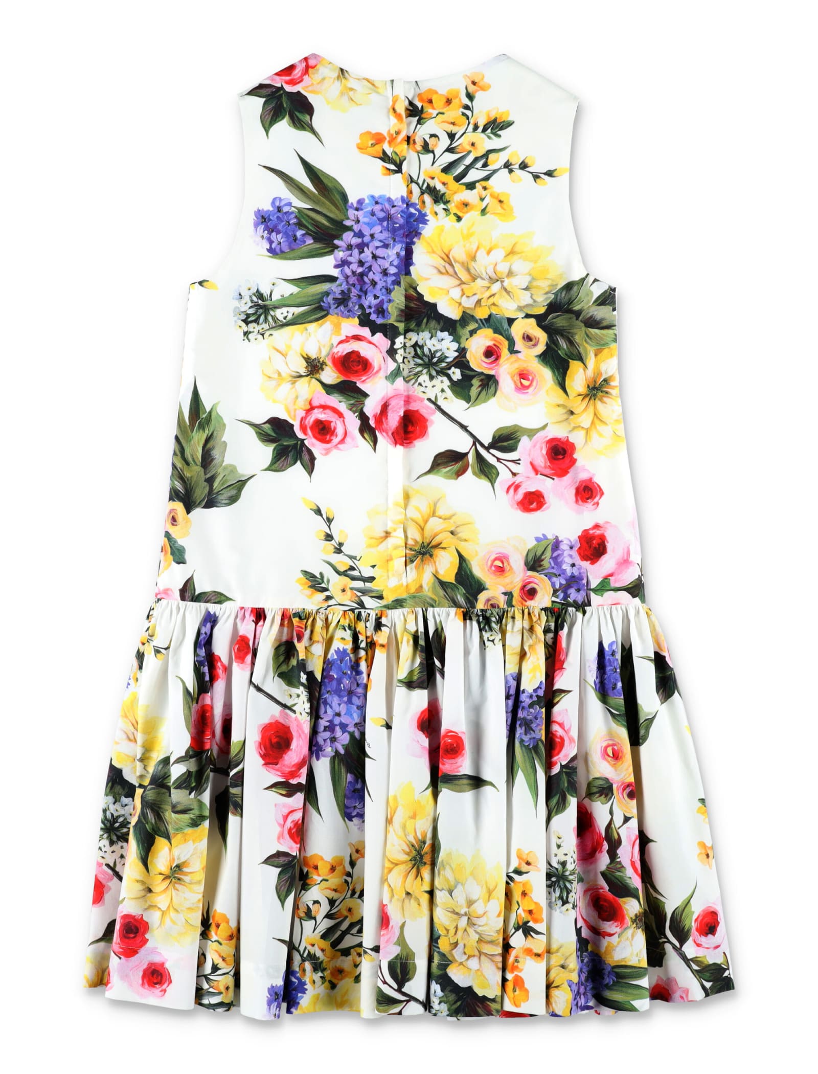 Shop Dolce & Gabbana Print Poplin Mini Dress In Garden
