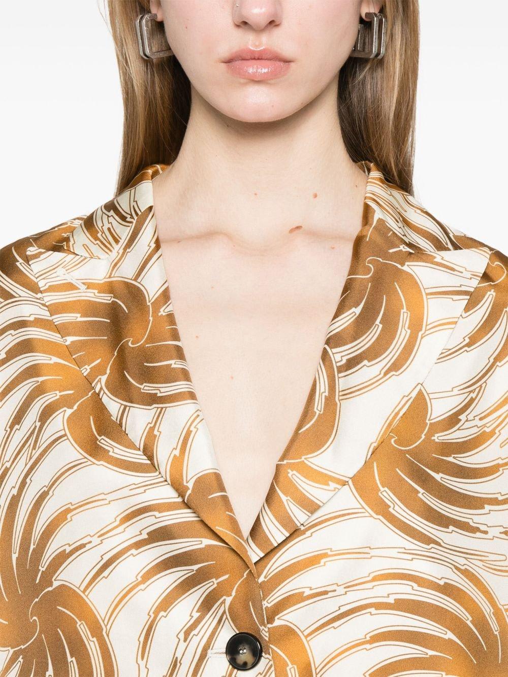 Alberto Biani Multicolor Printed Caban Jacket