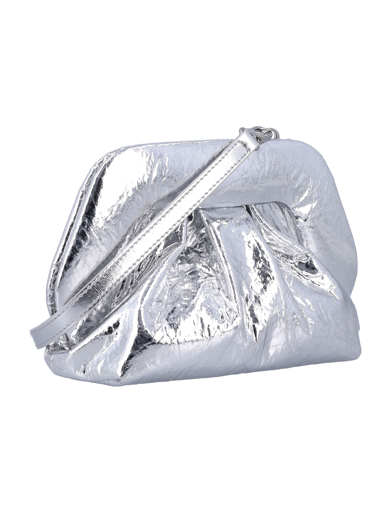 Themoirè Gea Pineapple Clutch In Silver