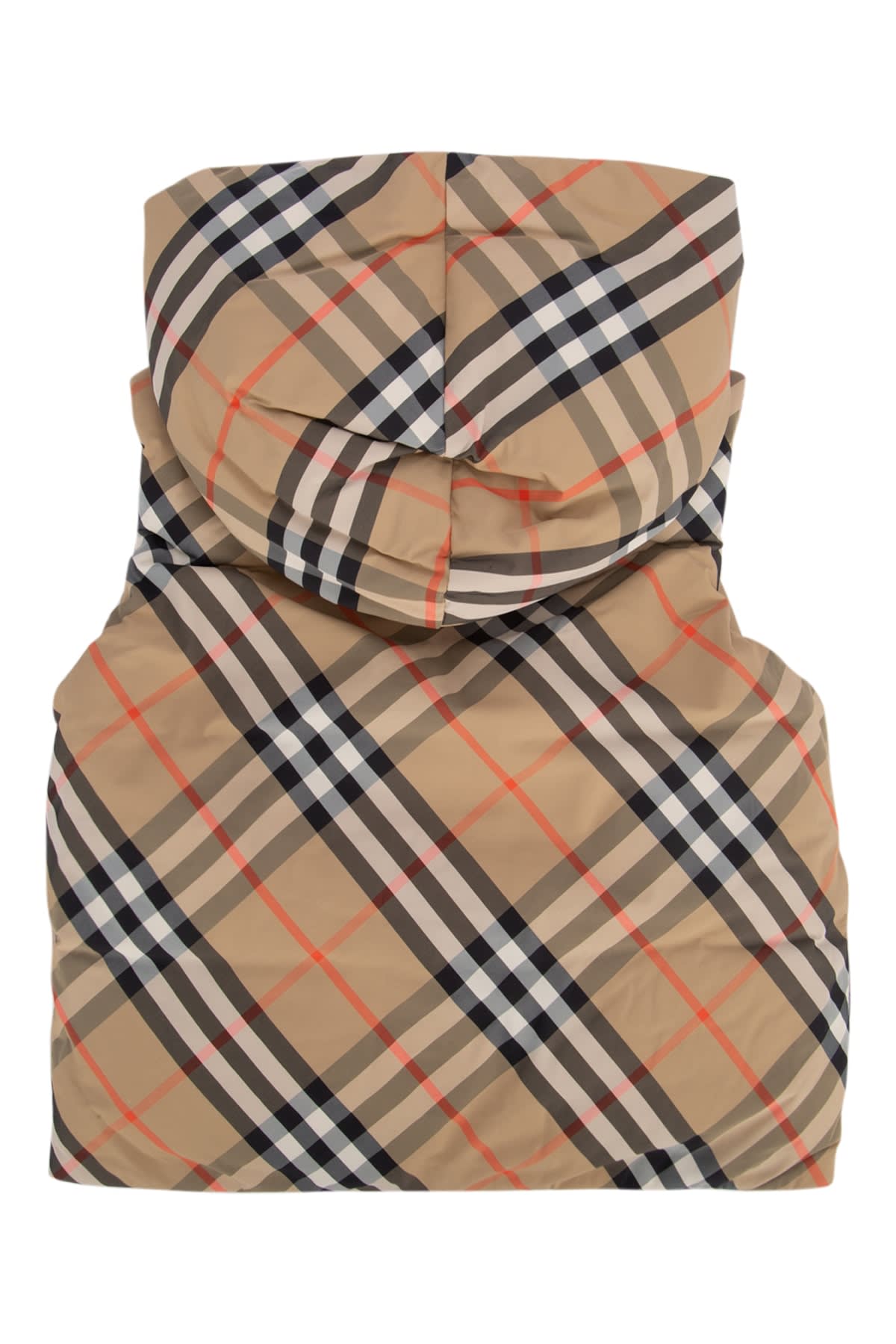 Burberry Check Reversible Vest In Sandipcheck