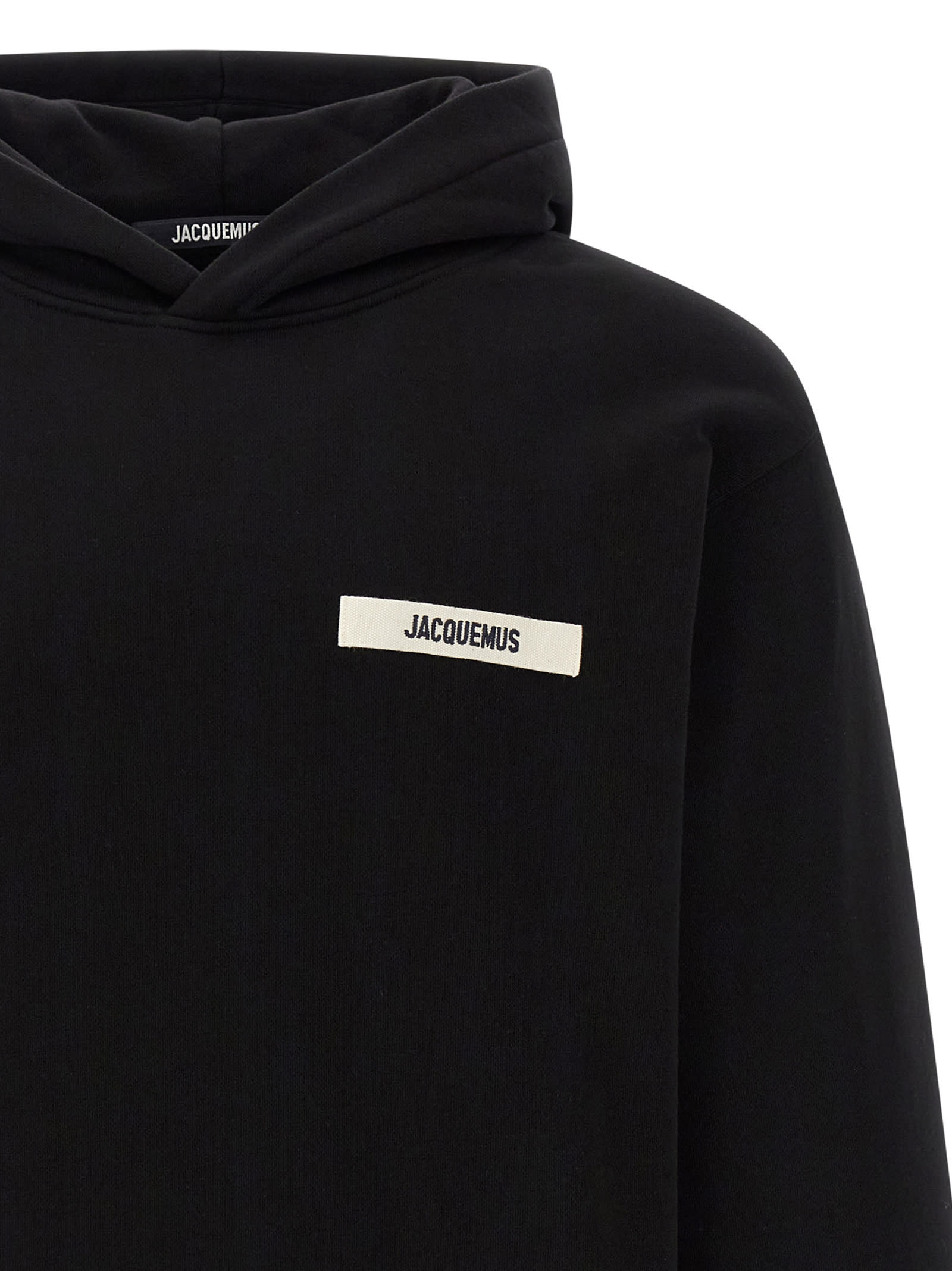 Jacquemus Le Hoodie Gros Grain Sweatshirt In Black