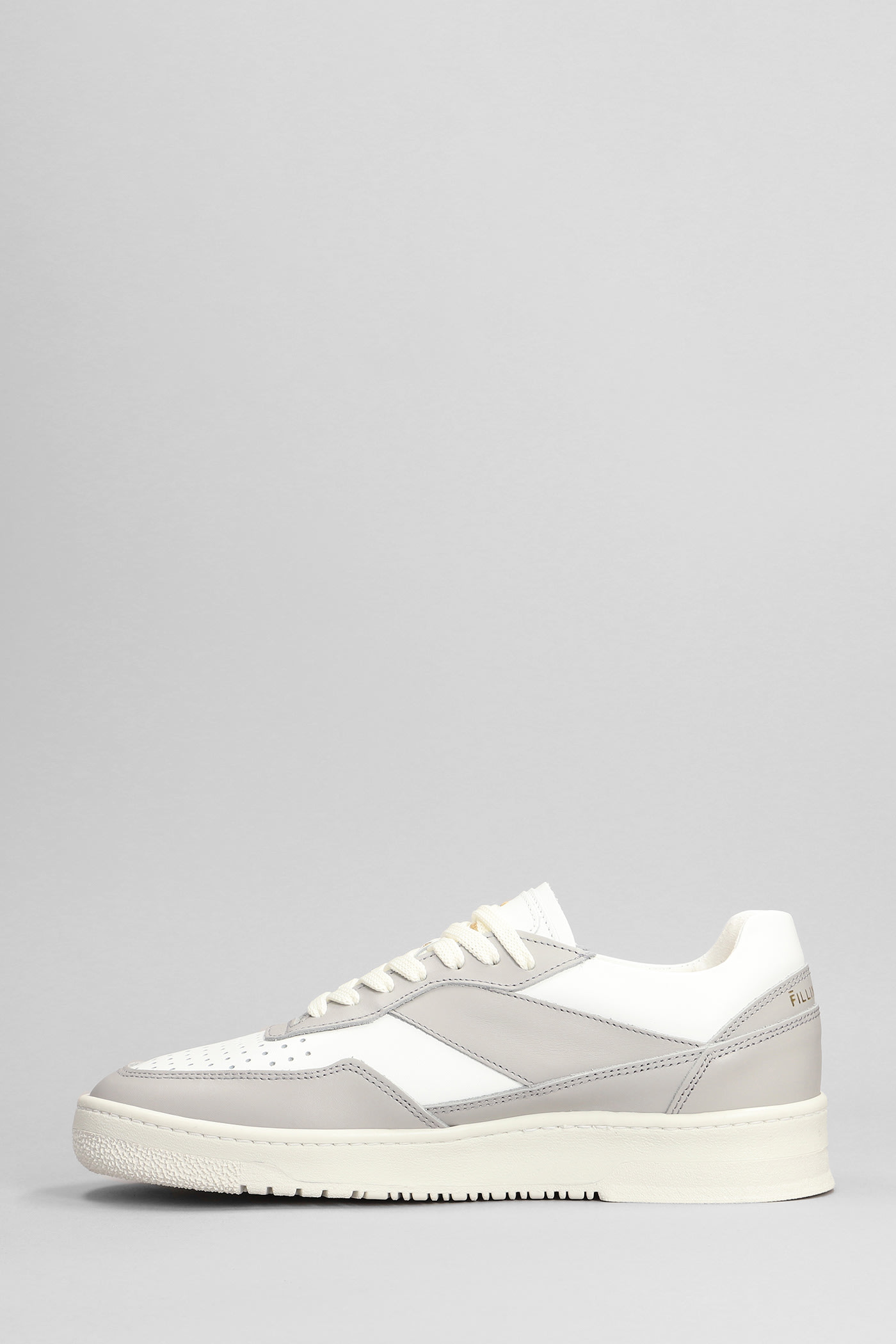 Shop Filling Pieces Ace Spin Sneakers In Grey Leather