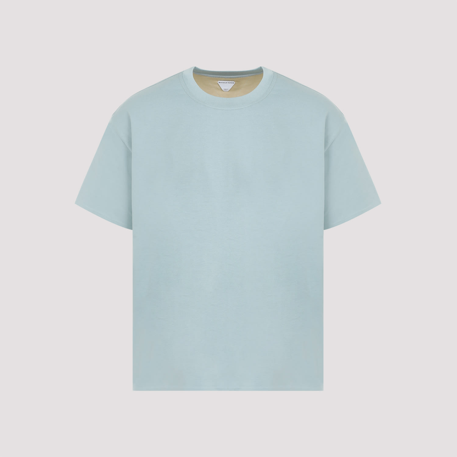 Shop Bottega Veneta T-shirt In Steel Blue Soap Stone