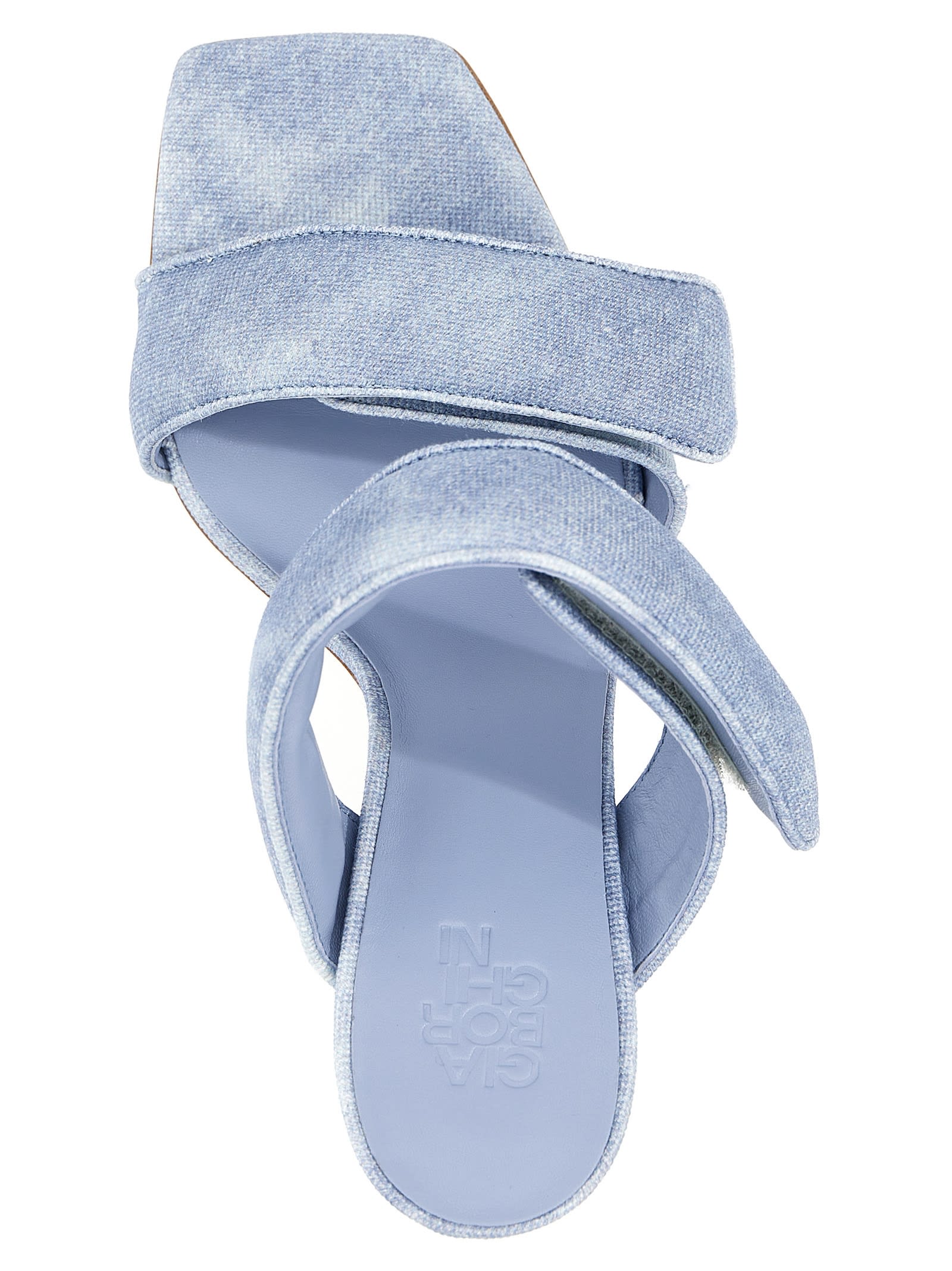 Shop Gia Borghini X Pernille Teisbaek Perni 03 Sandals In Light Blue
