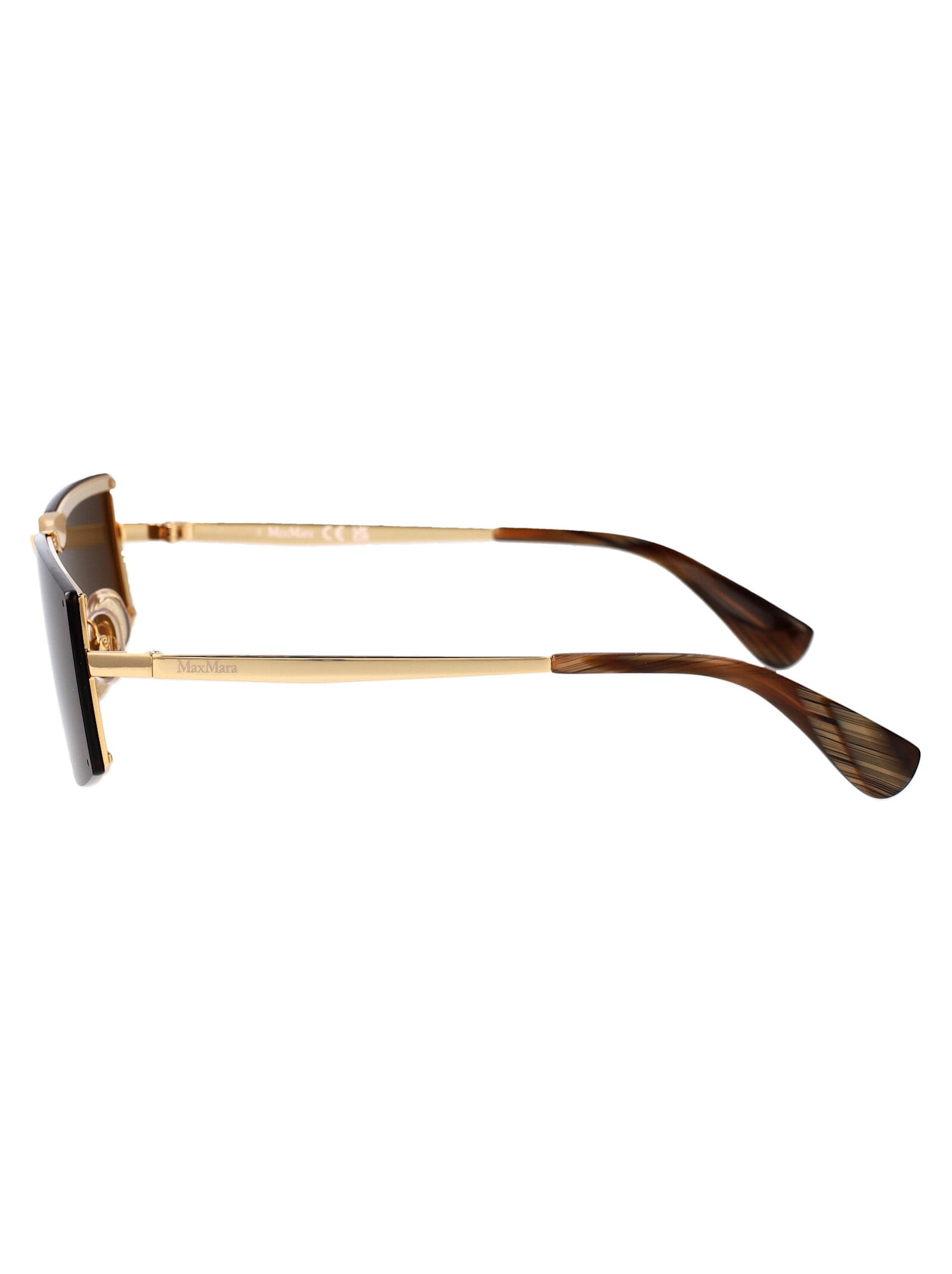 Shop Max Mara Mm0118/s Sunglasses In Brown