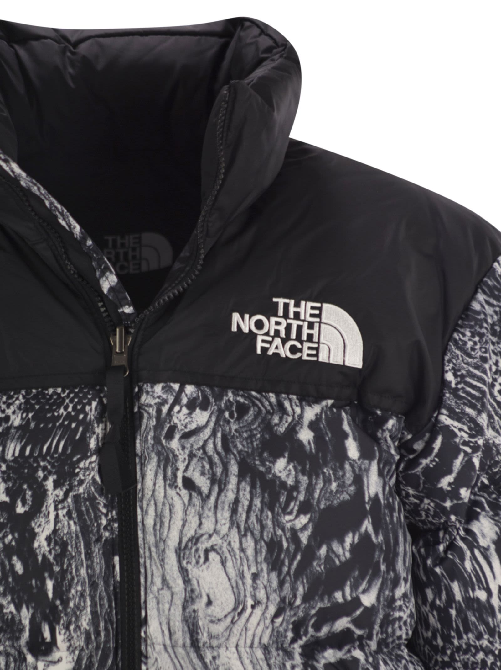 The North Face Mens 1996 Retro Nuptse High-neck Shell-down Jacket Black