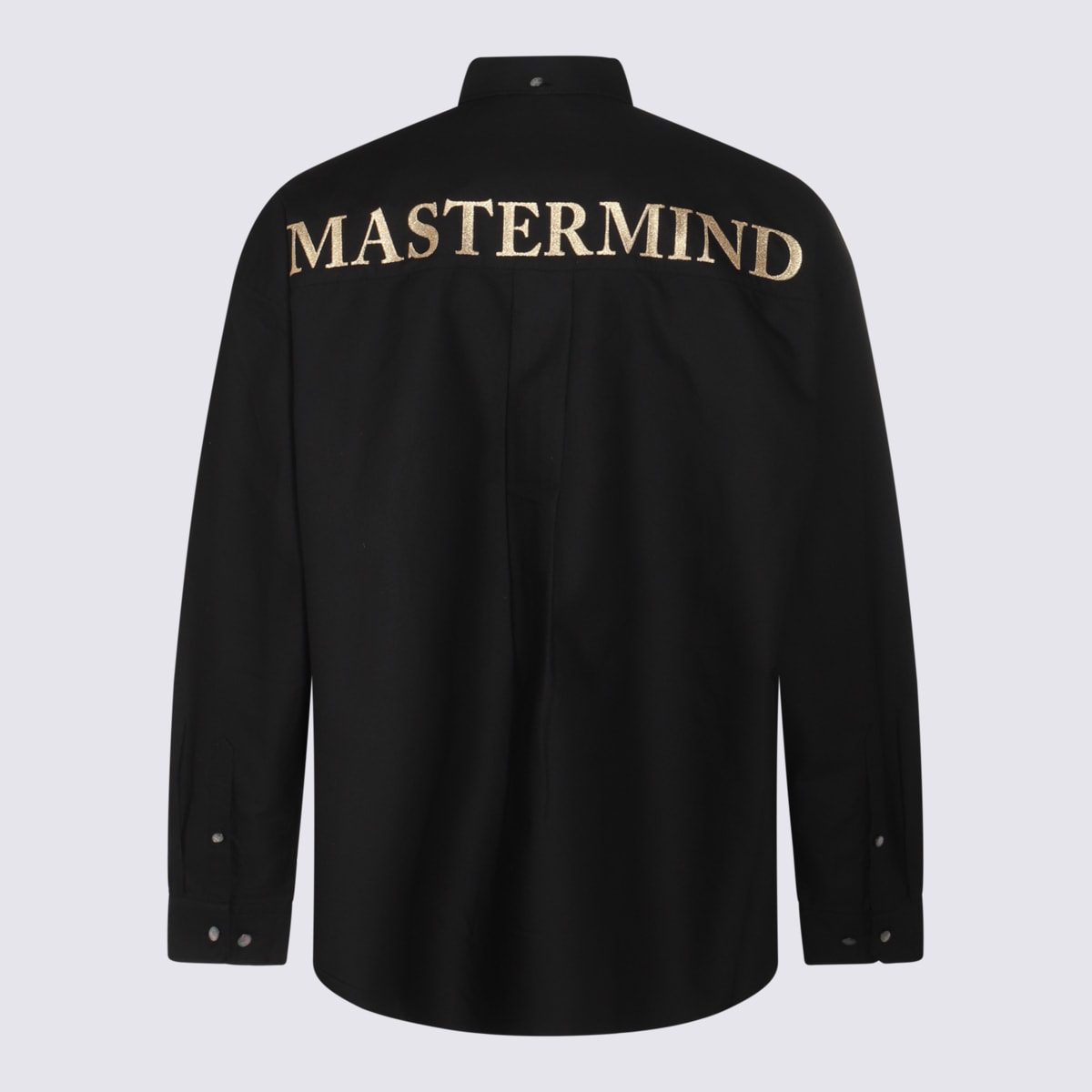 Shop Mastermind Japan Black Cotton Shirt