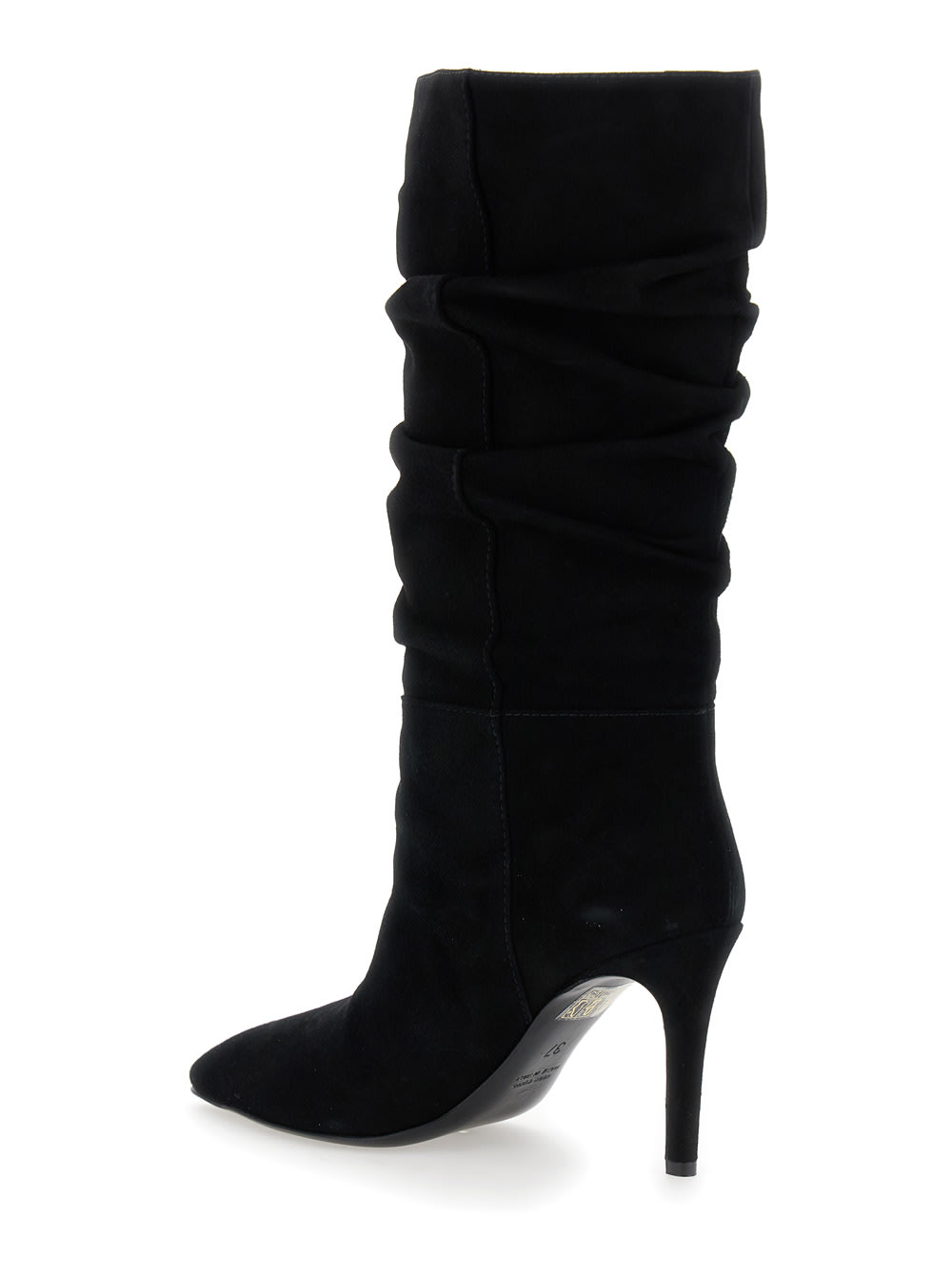 Via Roma 15 V-plaque Mid-calf Boots In Black